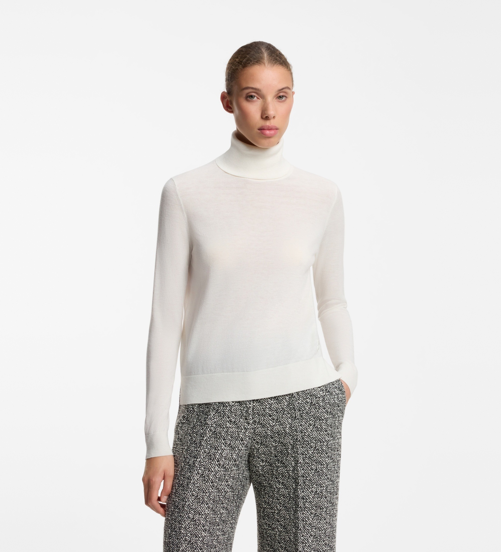 HUGOvoor vrouwen. 50569403 Trui Sedennina wit (XL), Casual, Wol