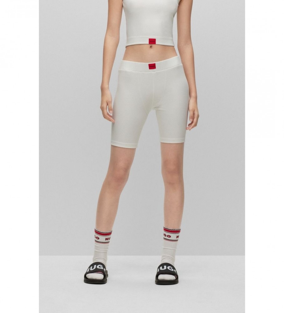 HUGO für Damen. 50490630 Logo-Hose Weiß (S), Heimtextilien, Recyceltes Polyester, Nachhaltig
