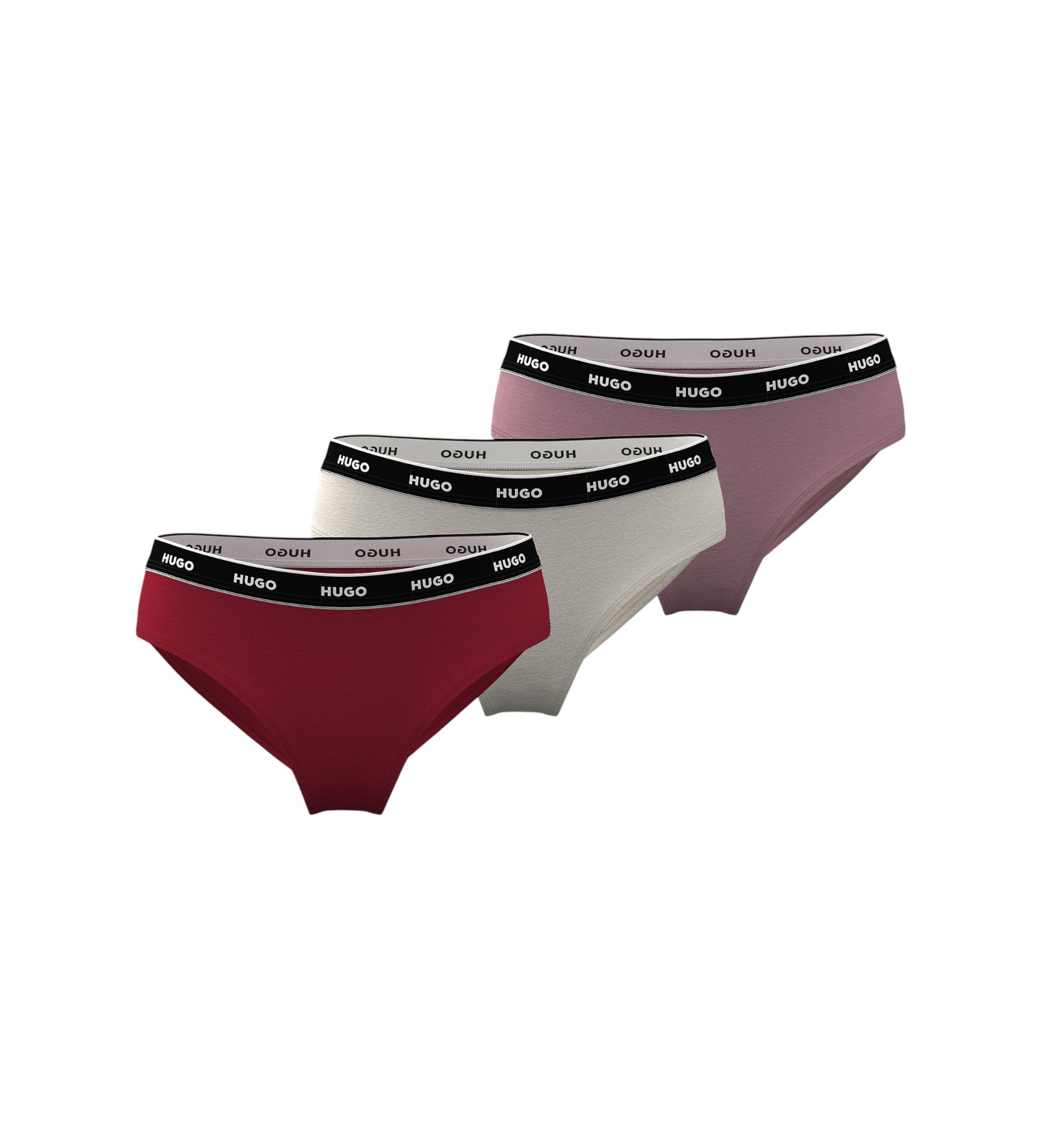 HUGO für Damen. 50545694 Mehrfarbiges Schlüpfer-Set (XS), Heimtextilien, Baumwolle