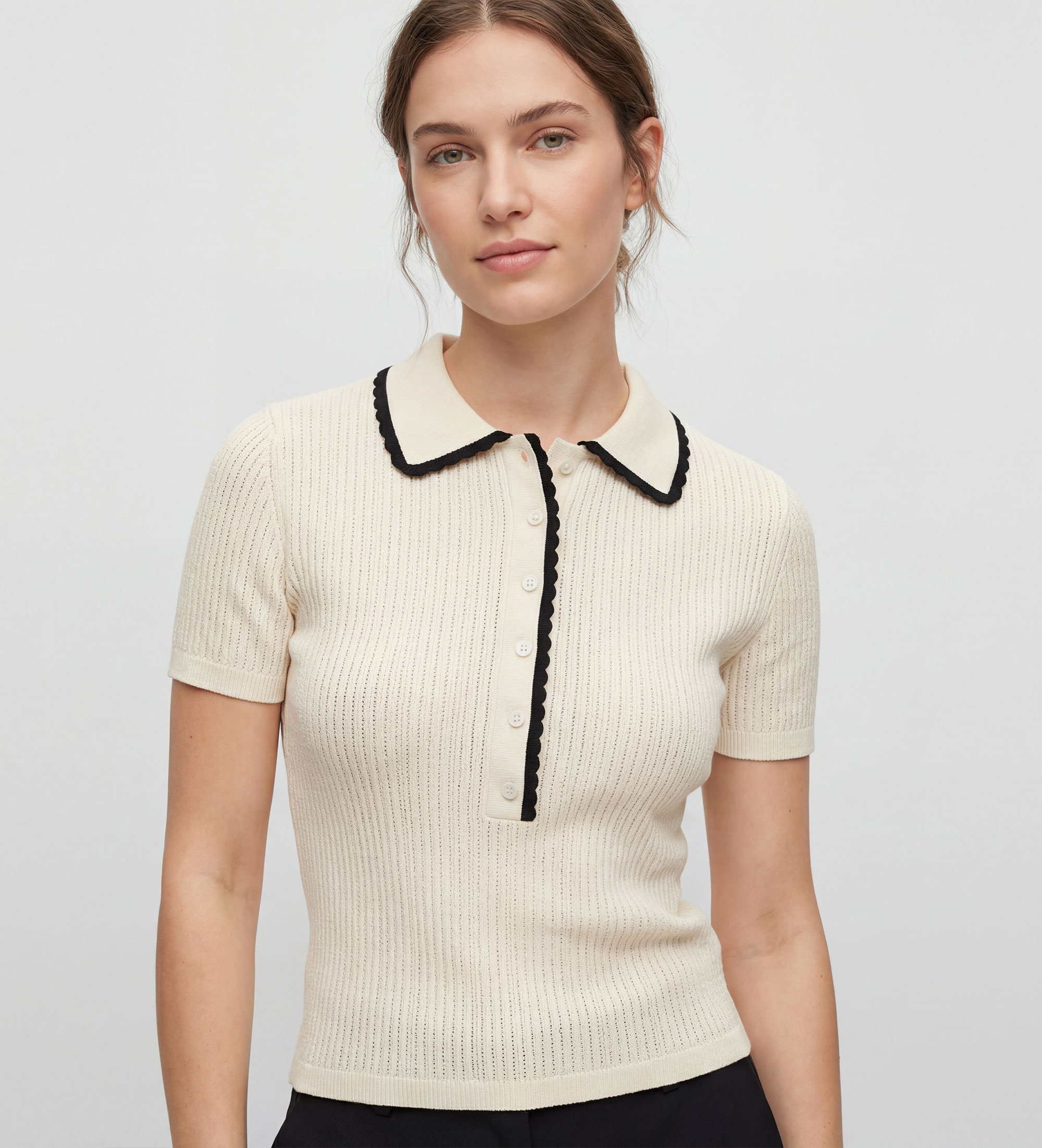 HUGO für Damen. 50557770 Oberteil Slysa beige (XS), Lässig, Polyester
