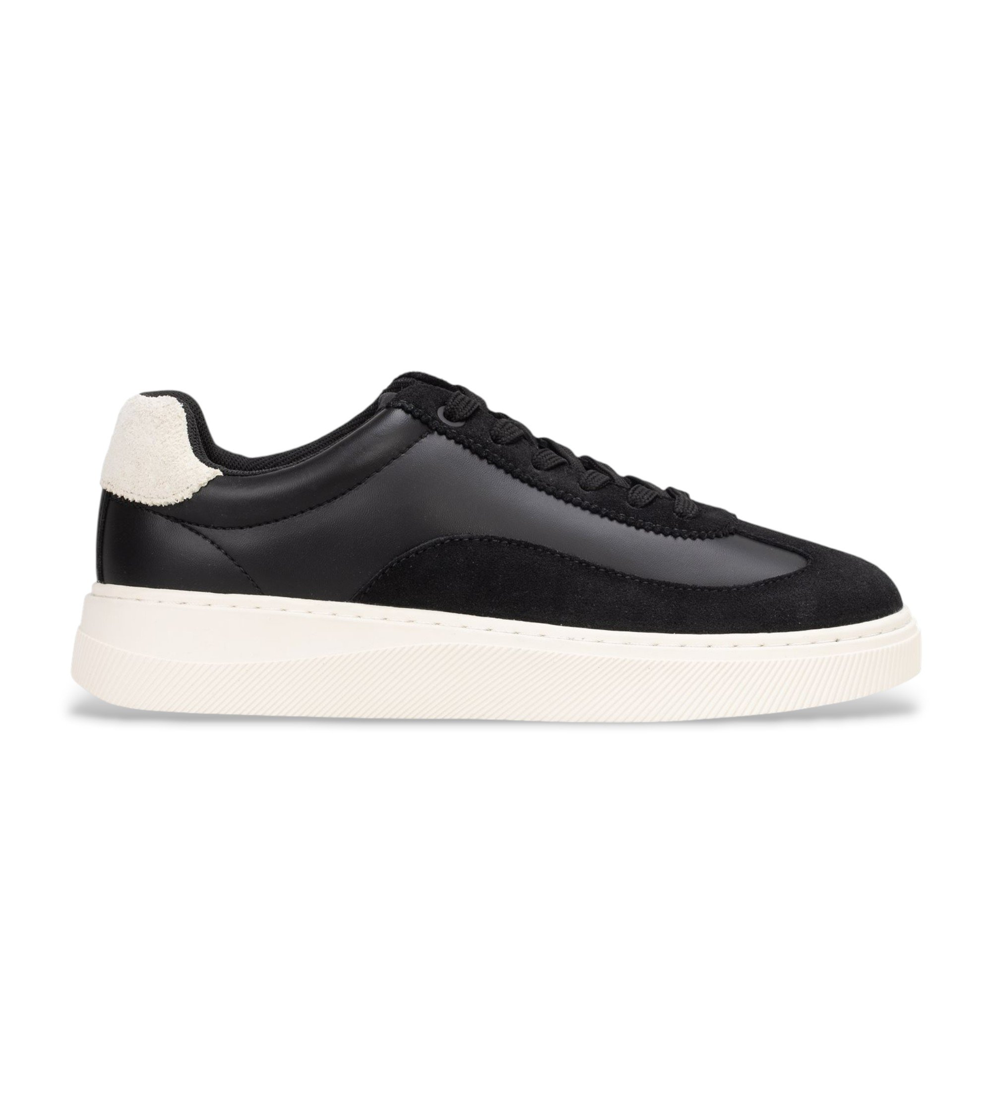 HUGO für Damen. 50552700 Lyzz Leder Sneakers schwarz (37), Wohnung, Schnürsenkel, Lässig