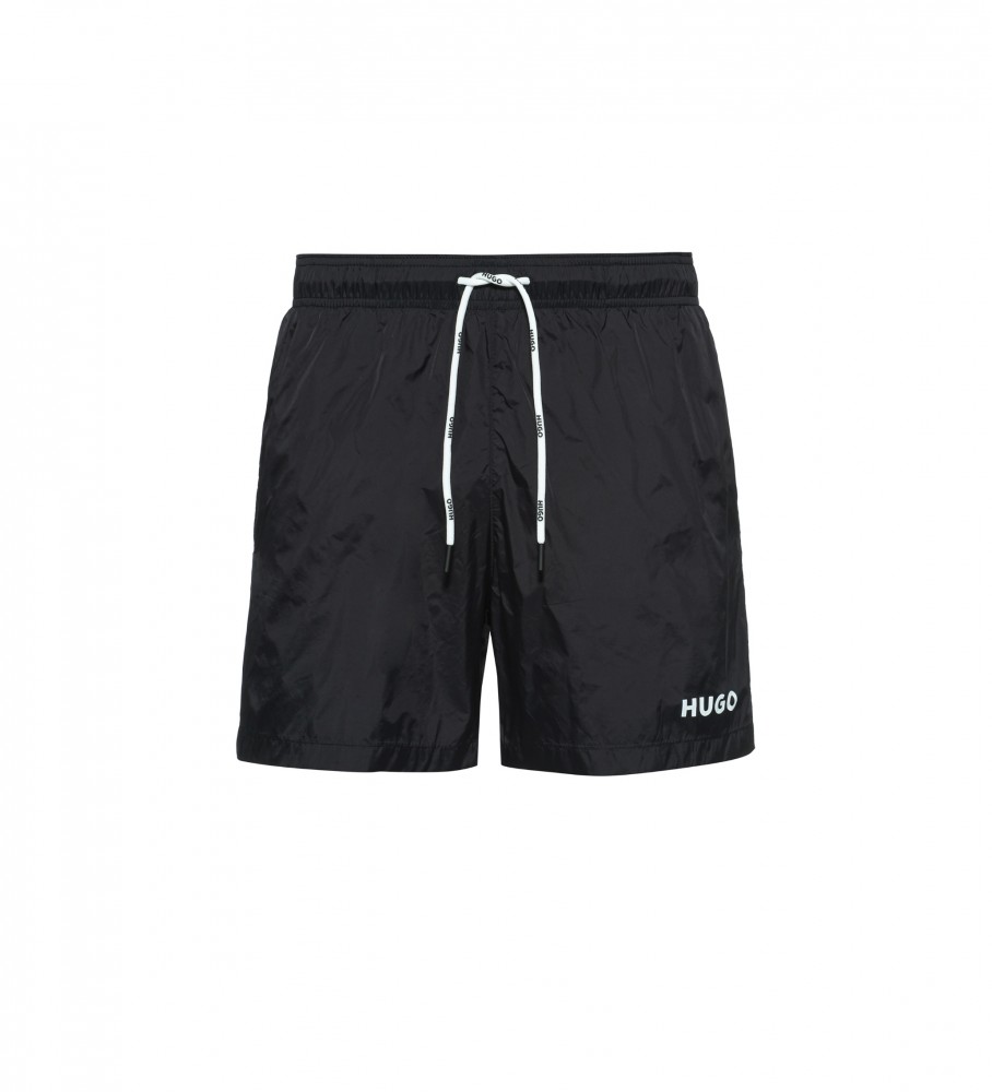HUGO für Herren. 50469312 HaitÃ-Badeanzug schwarz (L), Strandbekleidung, Polyamid, Nachhaltig