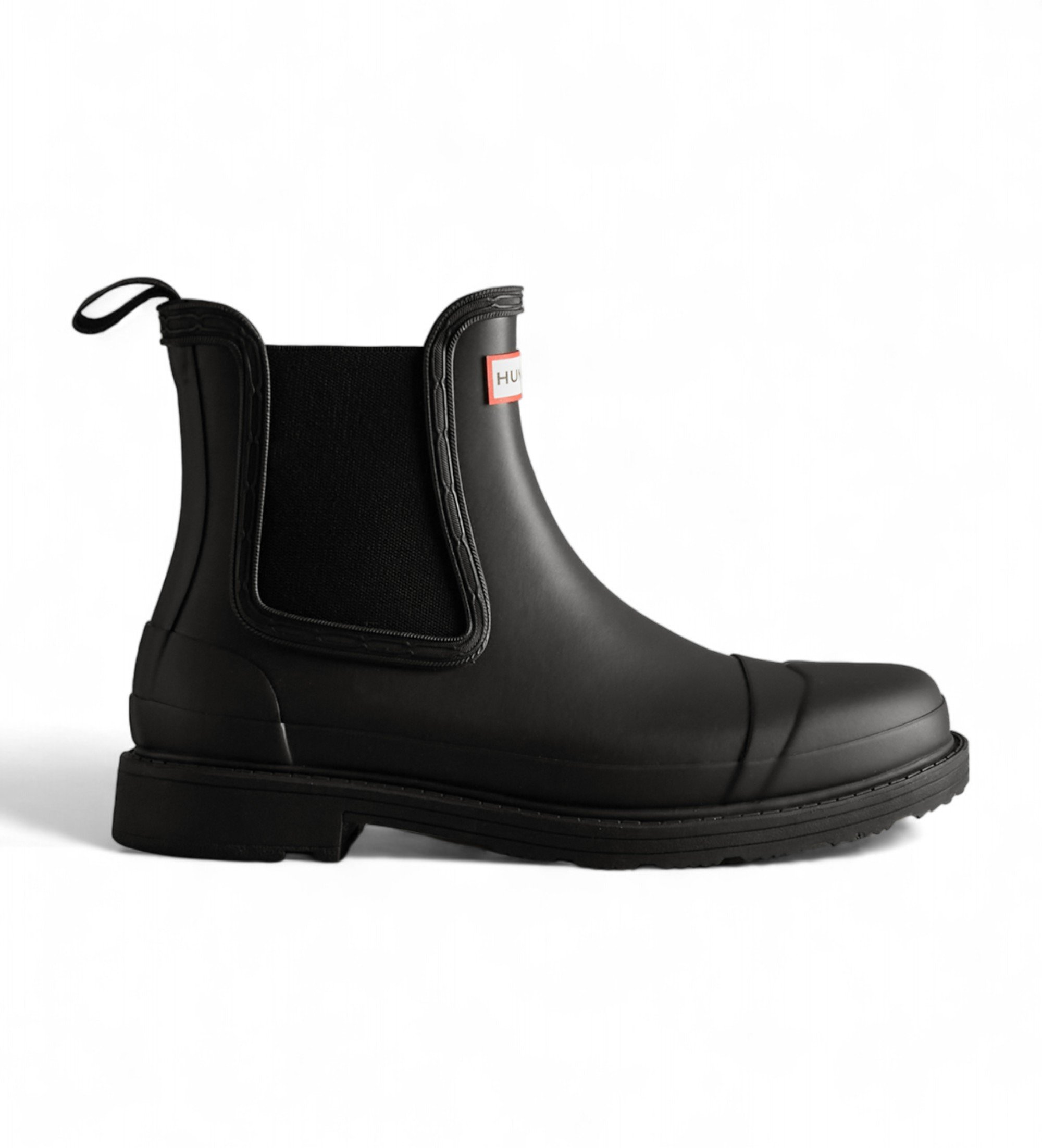 Hunter für Damen. WFS1018RMA Commando Chelsea-Stiefeletten schwarz (36), Wohnung, Keine, Lässig