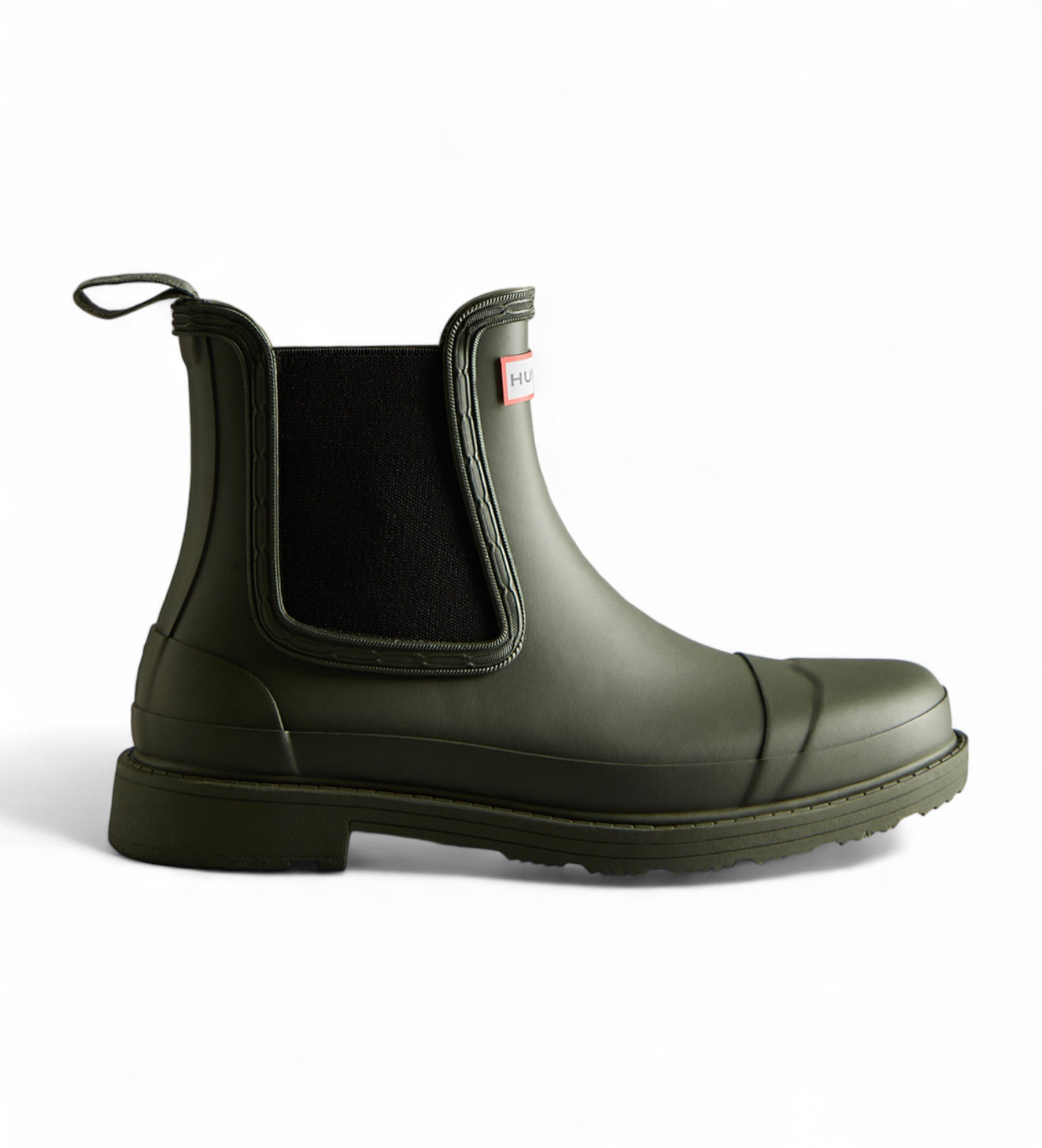 Hunter für Damen. WFS1018RMA Commando Chelsea Boots grün (36), Wohnung, Keine, Lässig