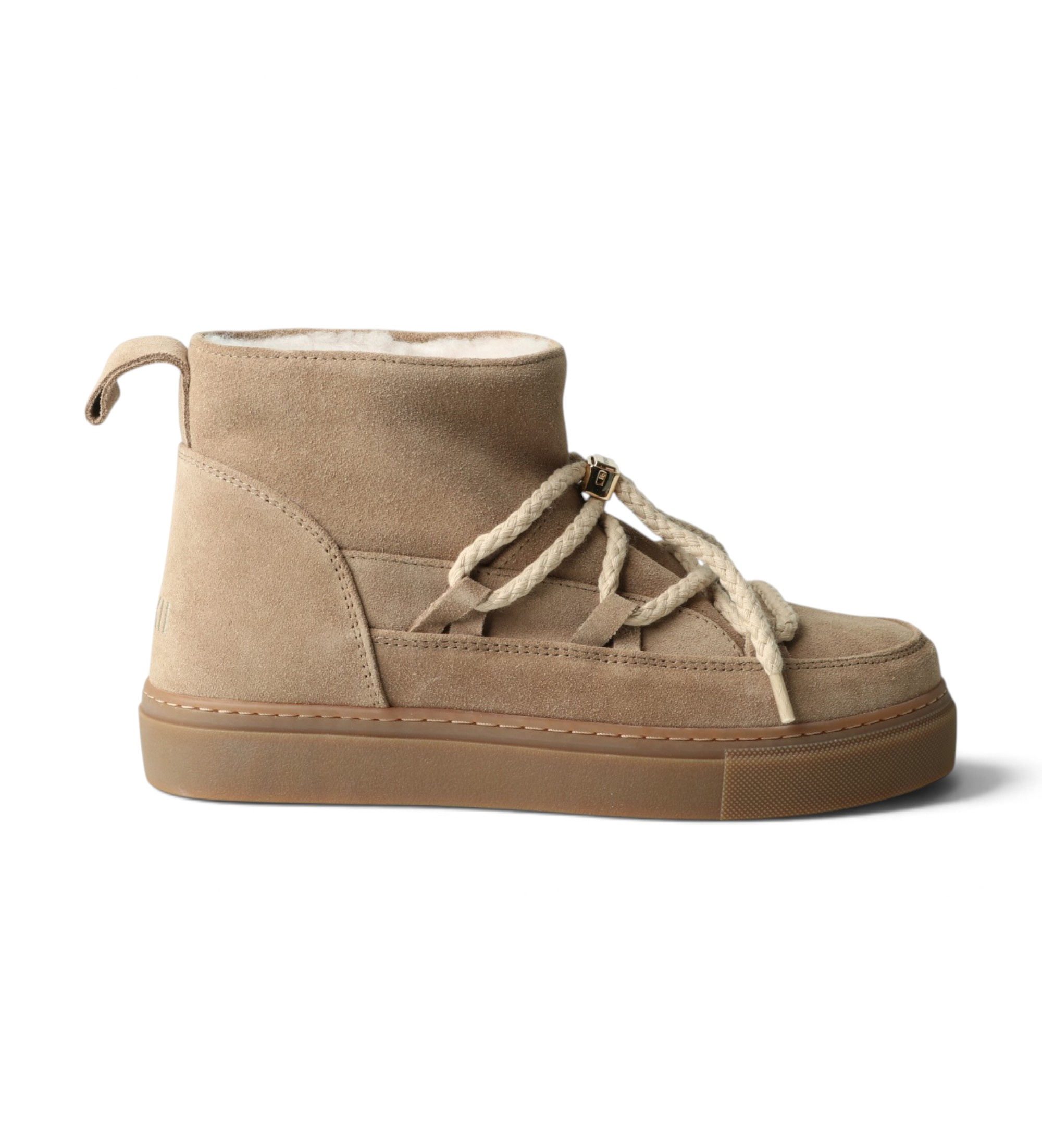 Inuikii für Damen. 1001.001.0092 Lederstiefel Classic Low beige (40), Wohnung, Schnürsenkel, Lässig