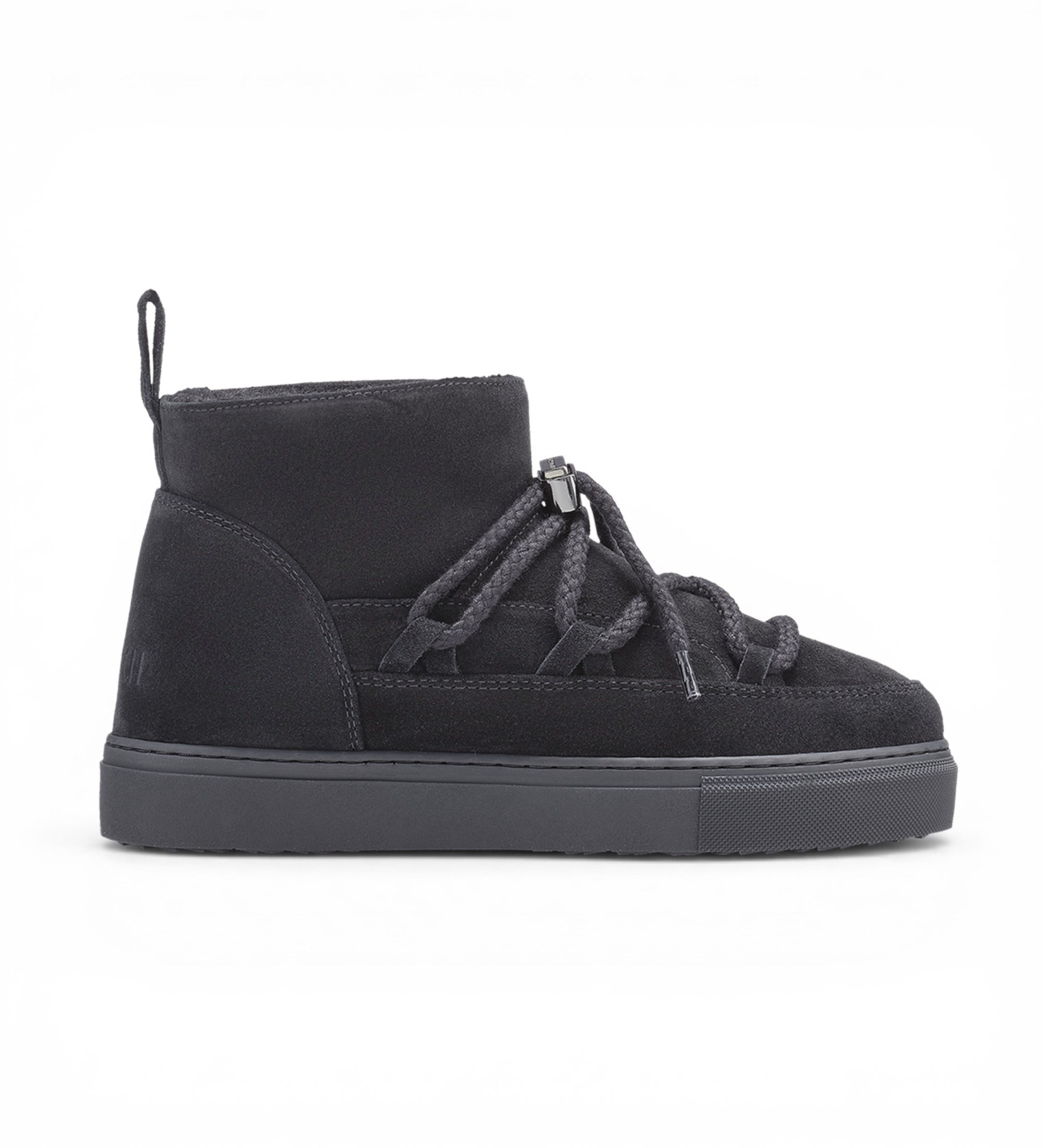 Inuikii für Damen. 1001.001.0092 Lederstiefel Classic Low schwarz (40), Wohnung, Schnürsenkel, Lässig