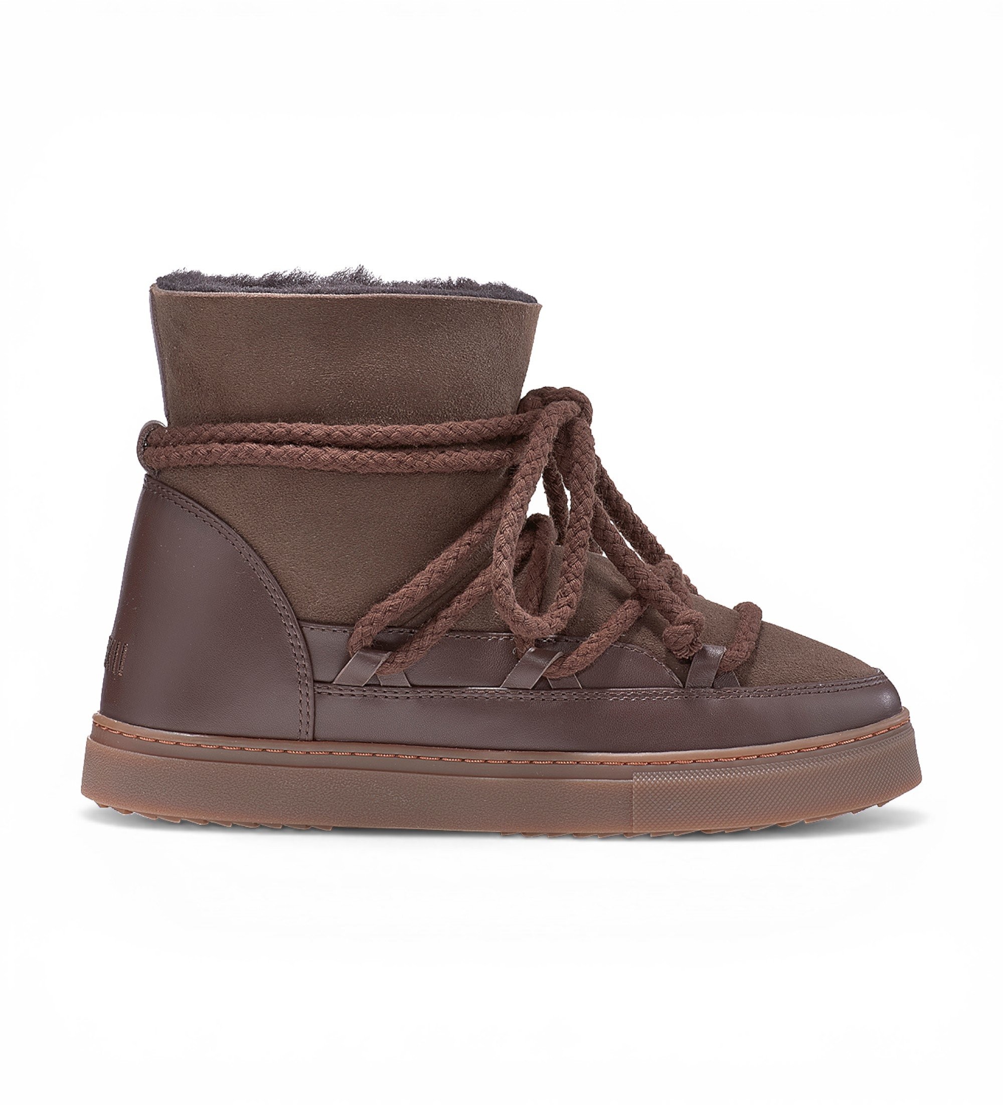 Inuikii für Damen. 1001.003.0122 Lederstiefel Classic braun (42), Wohnung, Schnürsenkel, Lässig