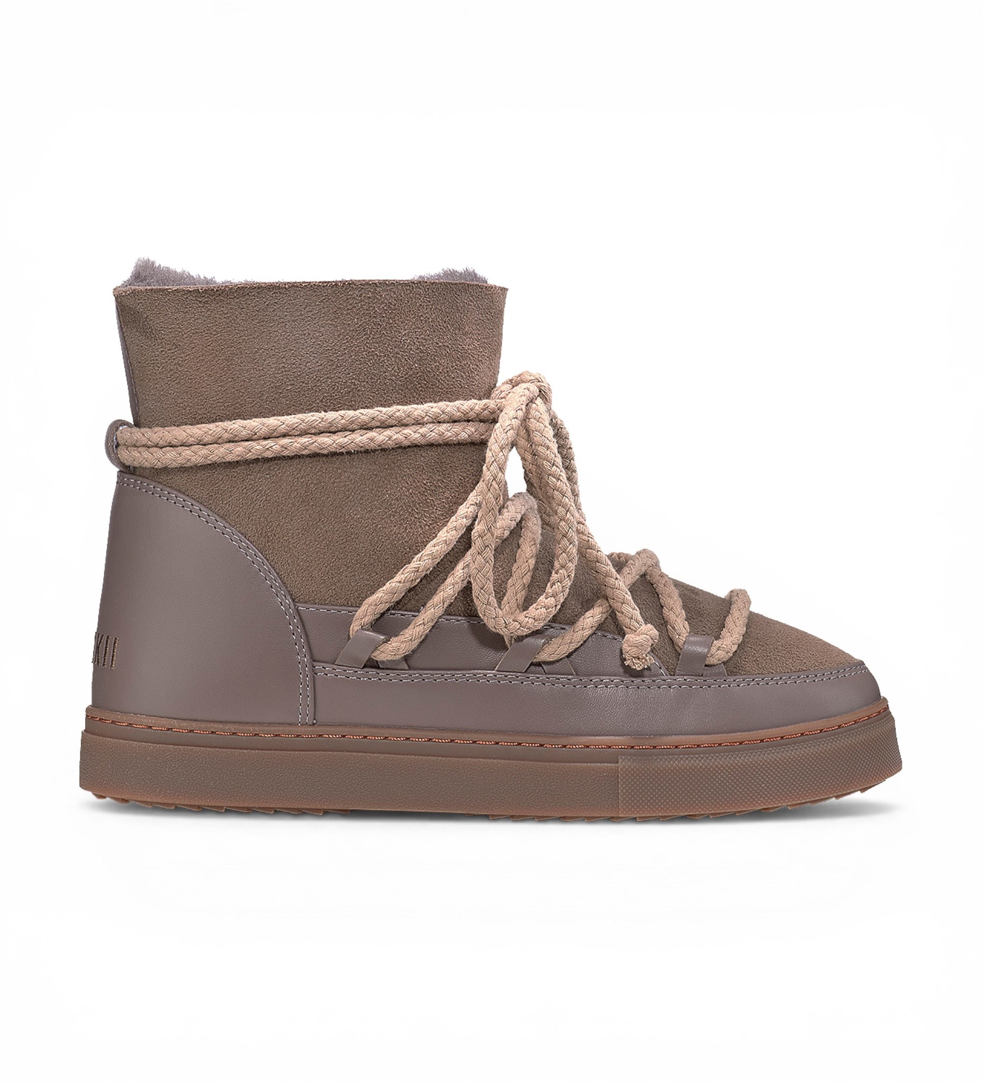 Inuikii für Damen. 1001.003.0122 Lederstiefel Classic taupe (38), Wohnung, Schnürsenkel, Lässig