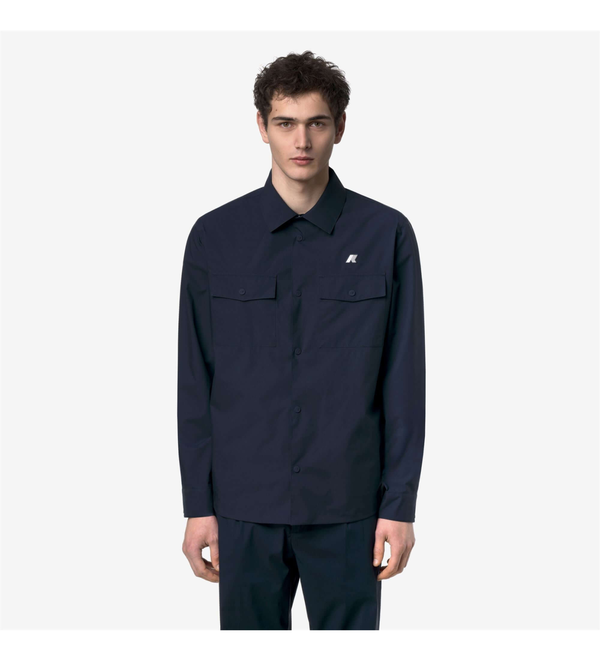 K-way für Herren. K5138MW Umbert Stretch 2Layers navy Hemd (S), Blau, Lässig, Polyester