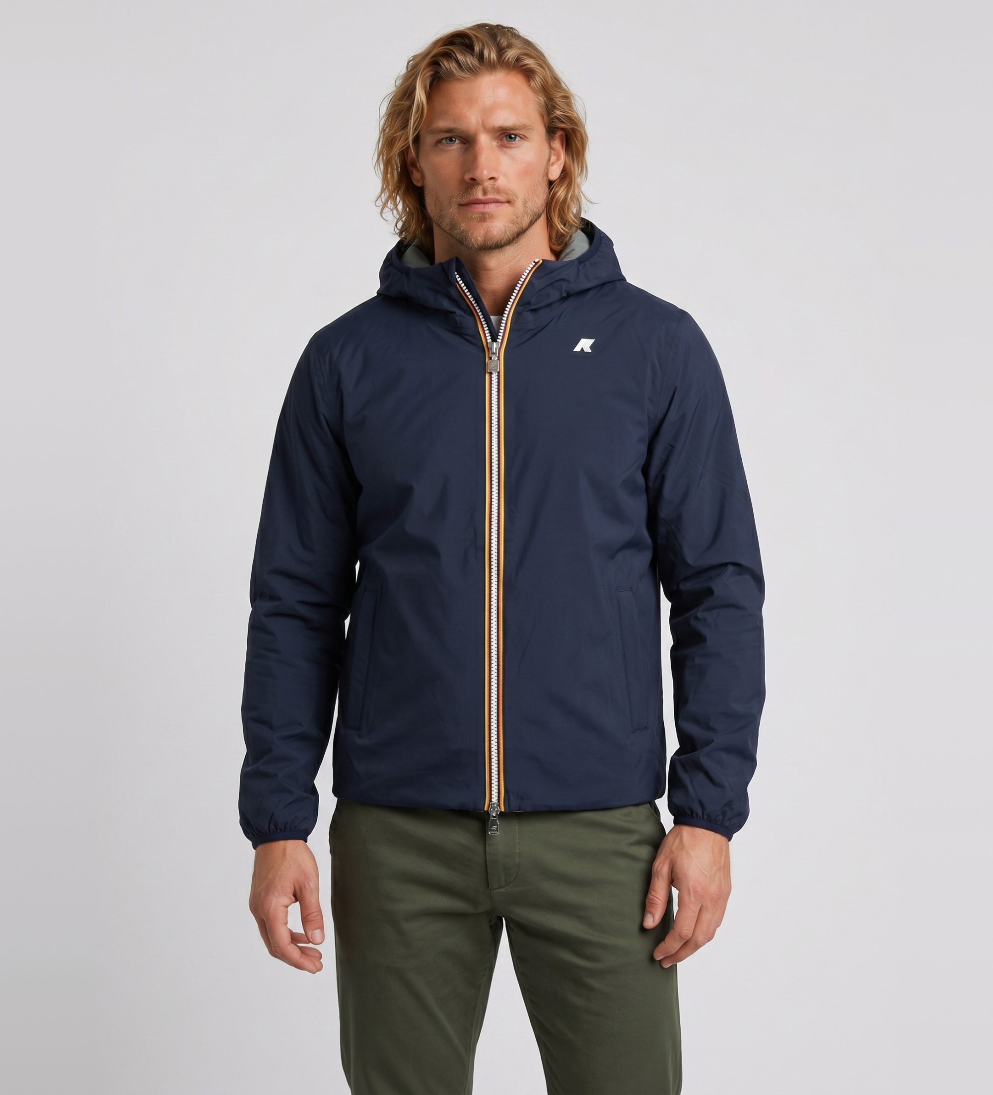 K-way für Herren. K6128VW Wendejacke Jack St Warm Double marineblau (M), Lässig, Nylon