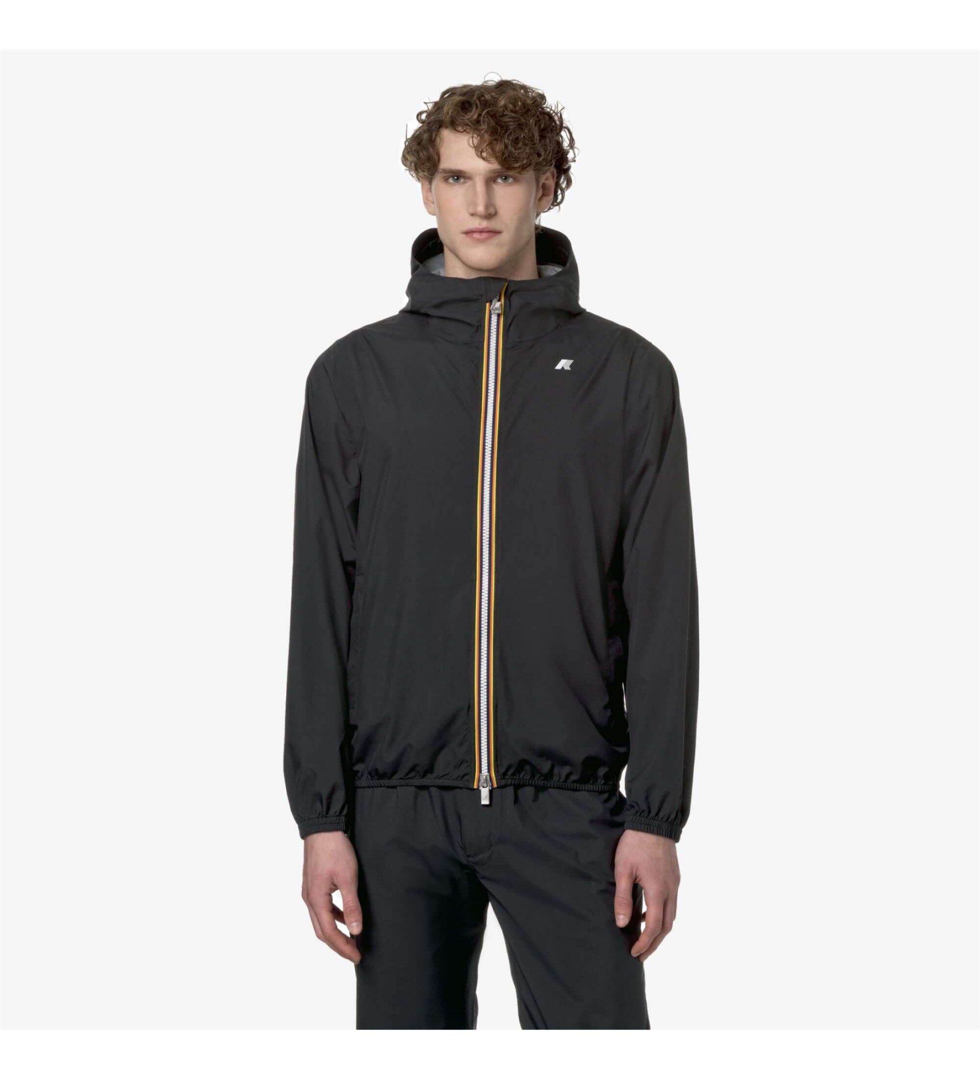K-way für Herren. K5127QW Jacke Jack Stretch Dot schwarz (M), Lässig, Polyester