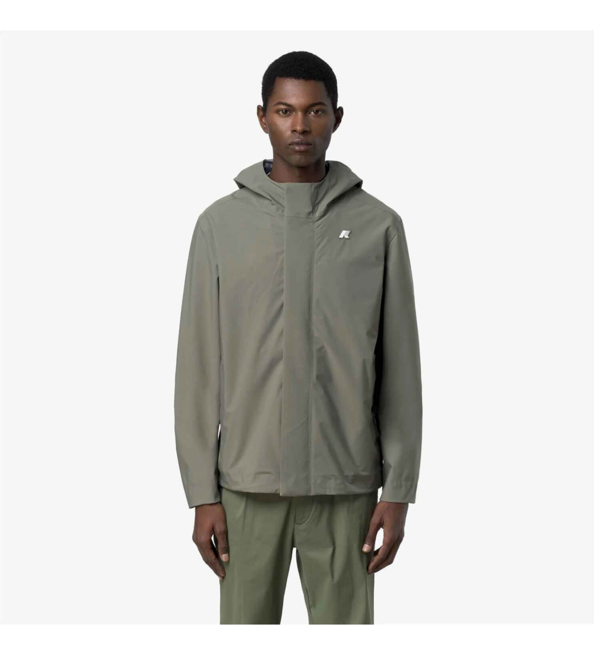 K-way für Herren. K7136SW Jacke Jacko Stretch 2L grün (XXL), Lässig, Polyester