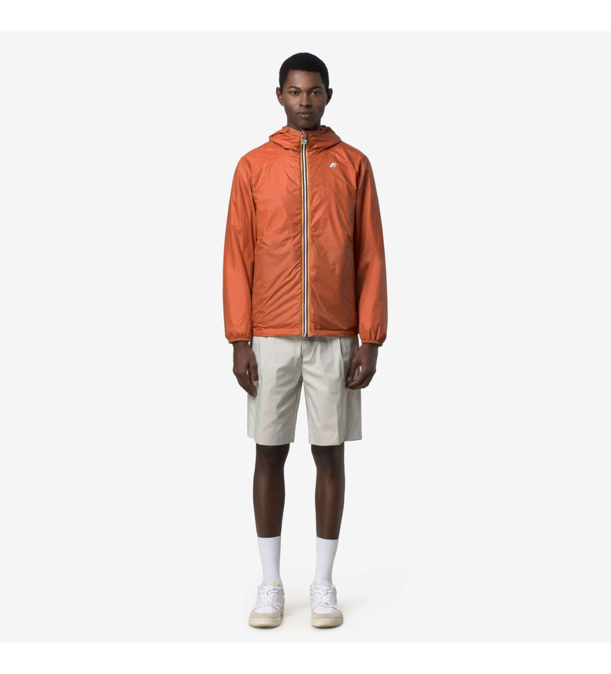 K-way für Herren. K2124EW Jake Plus.2 Jacke Reversible beige, orange (M), Lässig, Nylon