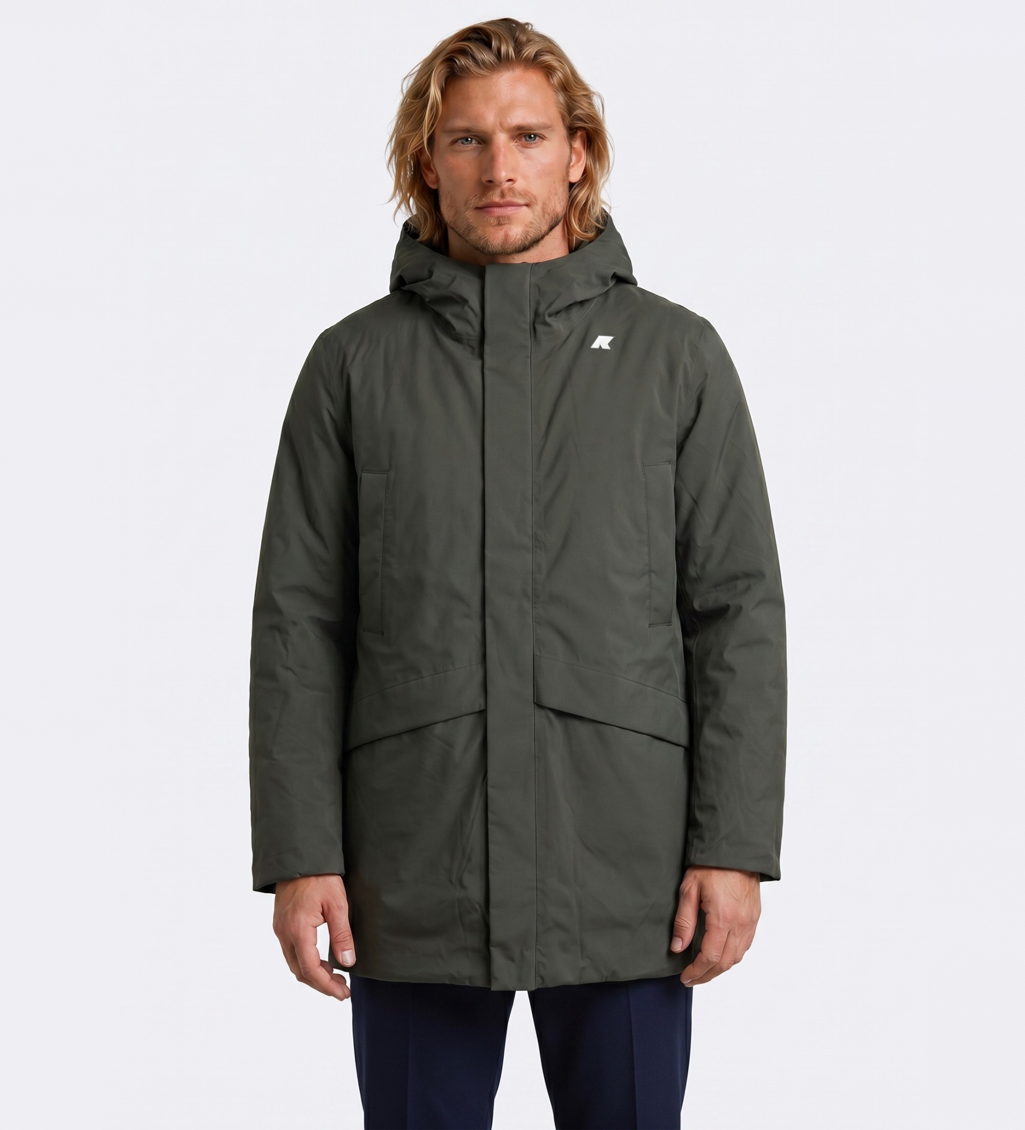 K-way für Herren. K4131KW Jarno St Thermo Jacke grün (S), Lässig, Nylon