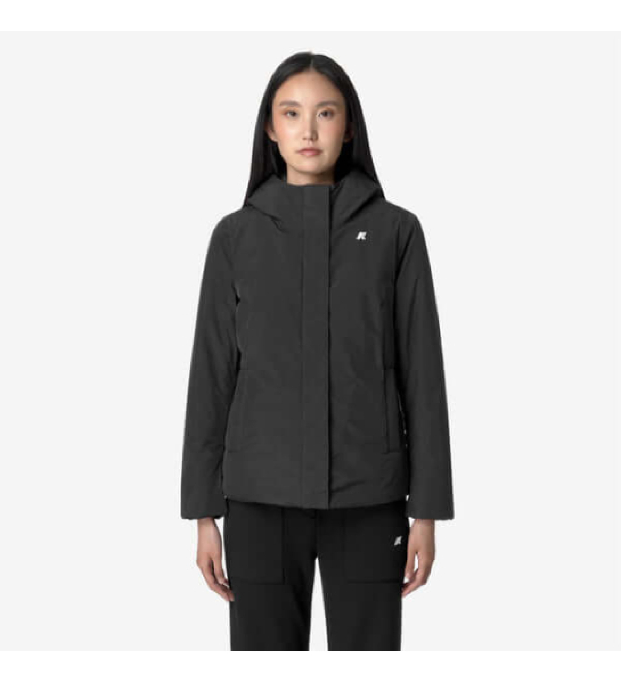K-way für Damen. K71324W Lil Soft Touch Jacke schwarz (M), Lässig, Polyester