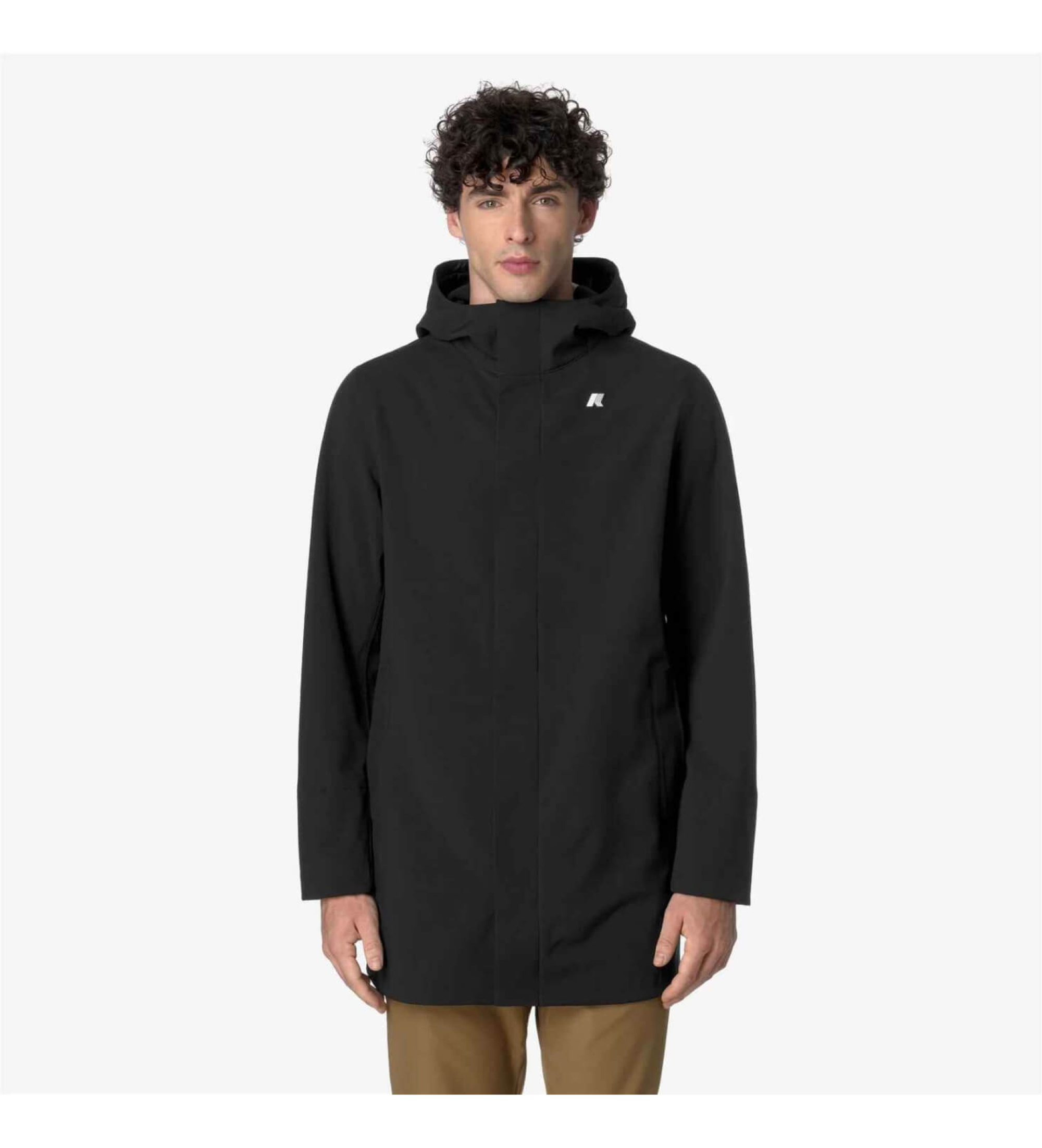 K-way für Herren. K7126UW Marlyn Bonded Jacke schwarz (M), Lässig, Nylon