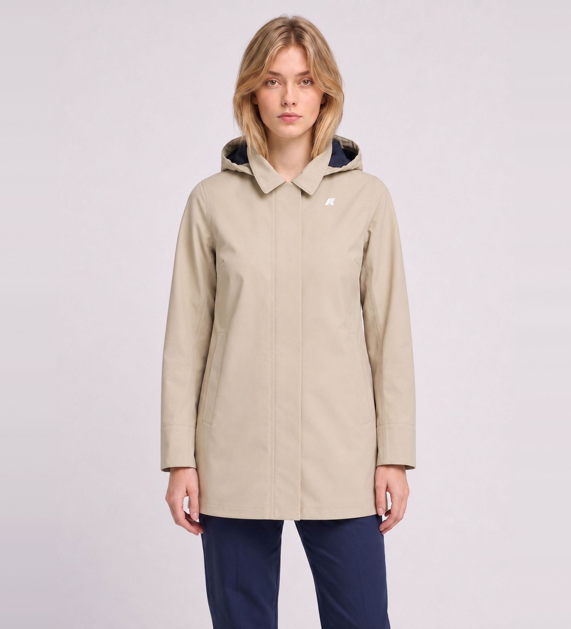 K-way für Damen. K2148BW Jacke Mathy Bonded beige (XL), Lässig, Nylon
