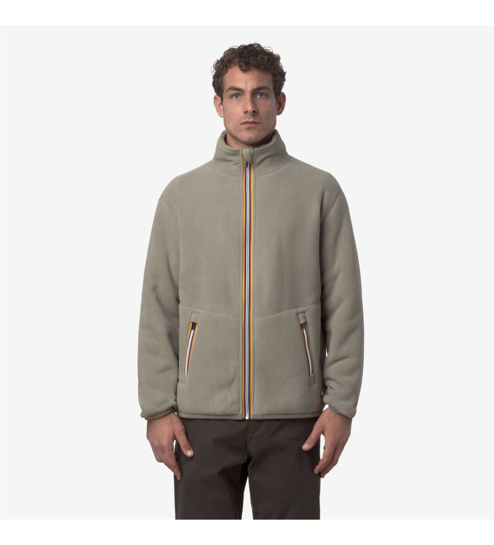 K-way für Herren. K3132PW Pascal Sherpa Reversible Fleece grün (XXL), Lässig, Polyester