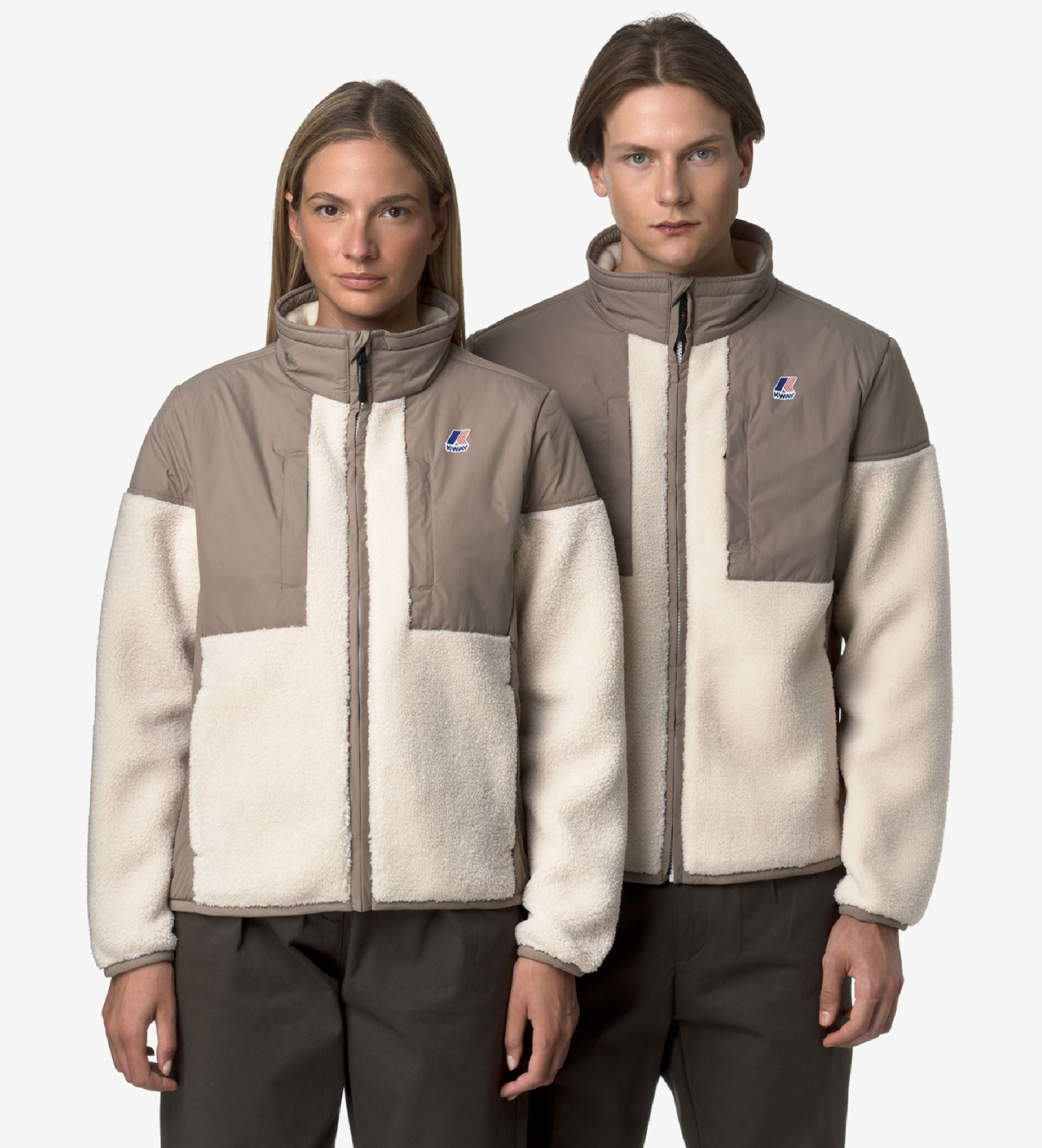 K-way Unisex. K6133HW Polar Sixte 4.0 Teddybär taupe (S), Lässig, Polyester
