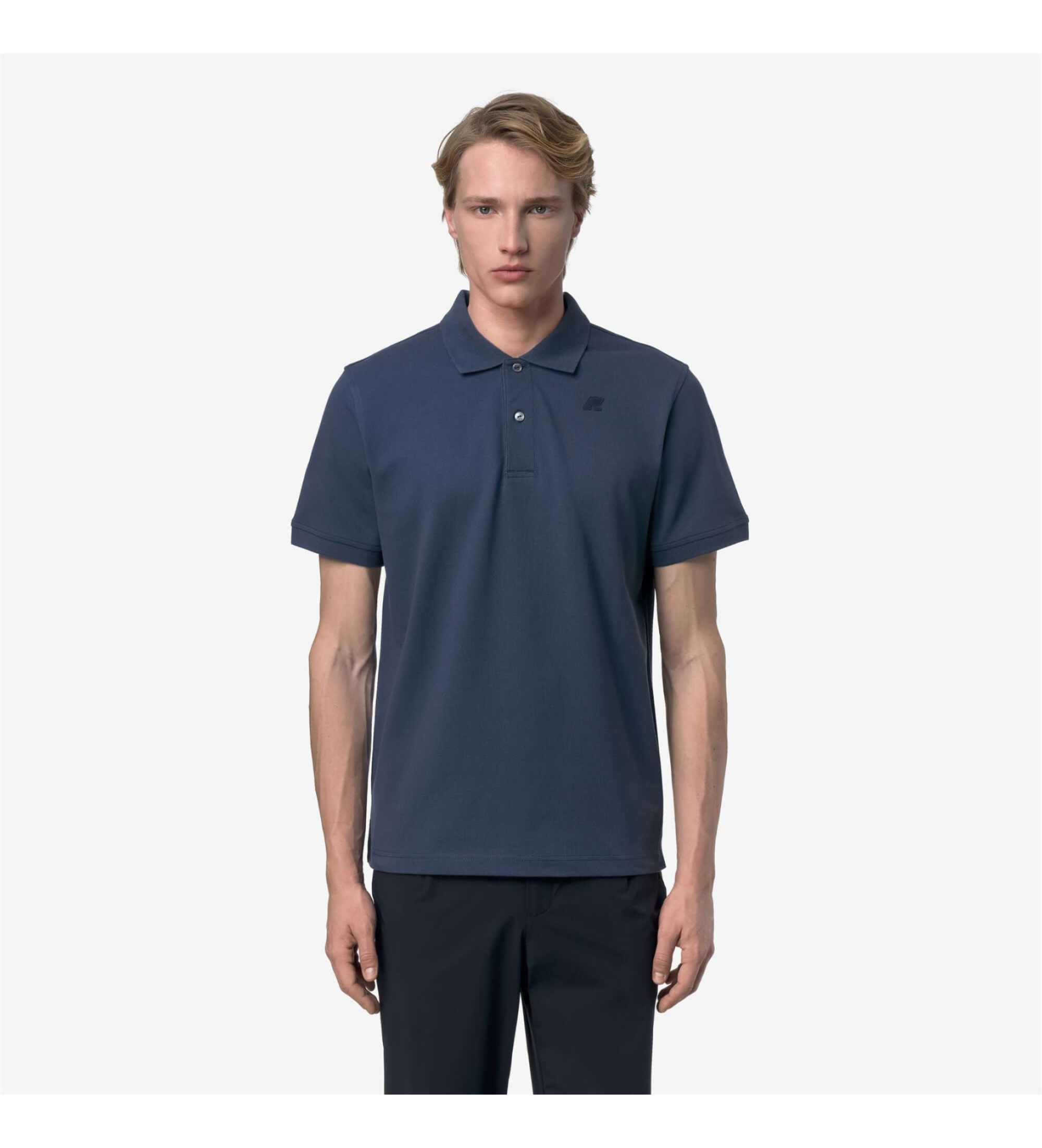 K-way für Herren. K5127BW Polo Amedee Pique blau (M), Lässig, Baumwolle, Kurzarm