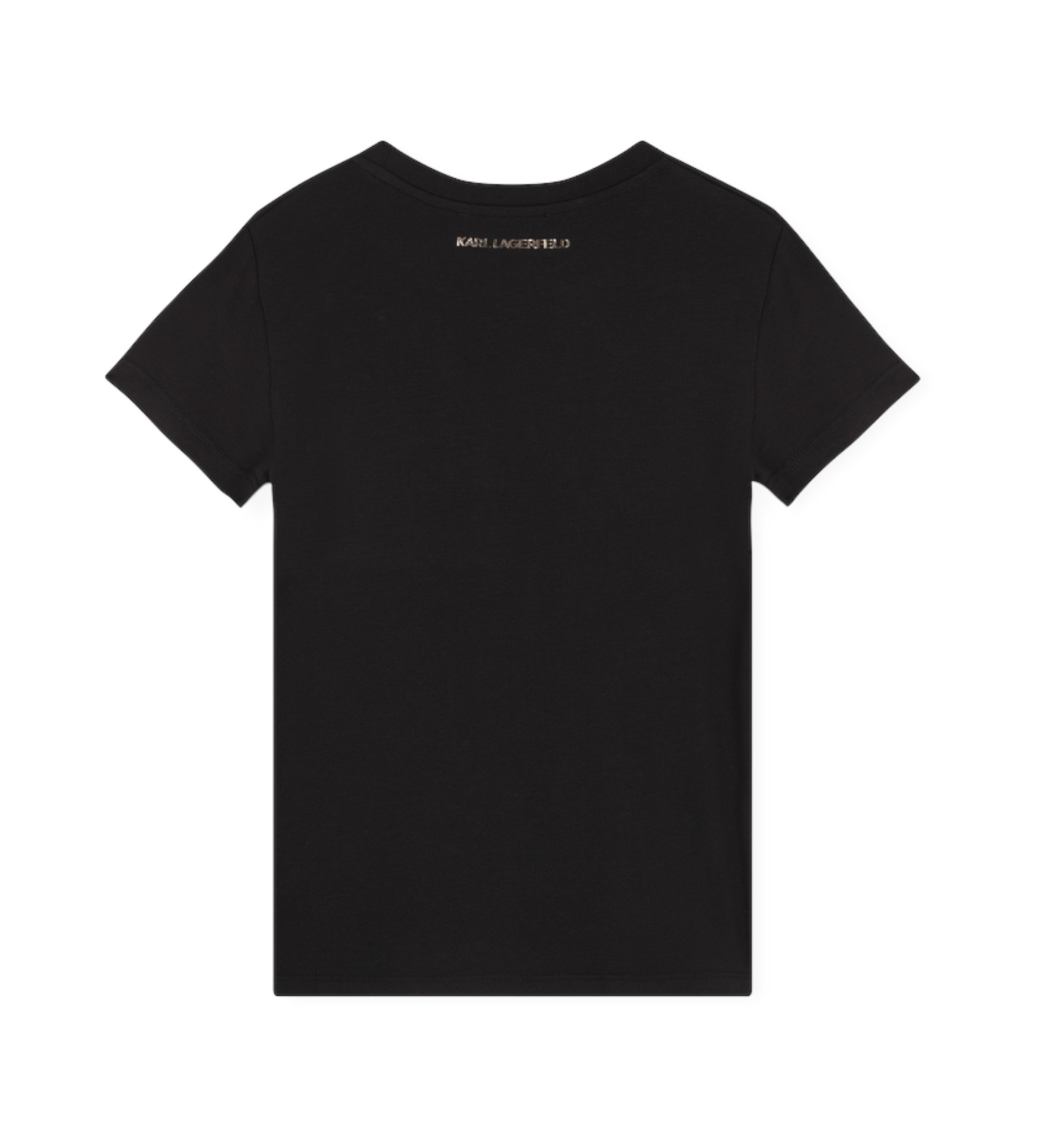 Karl Lagerfeld für Mädchen. Z30210 T-shirt M.c. schwarz (6Y= 114/119cm), Lässig, Baumwolle, Kurzarm, Kinderbekleidung