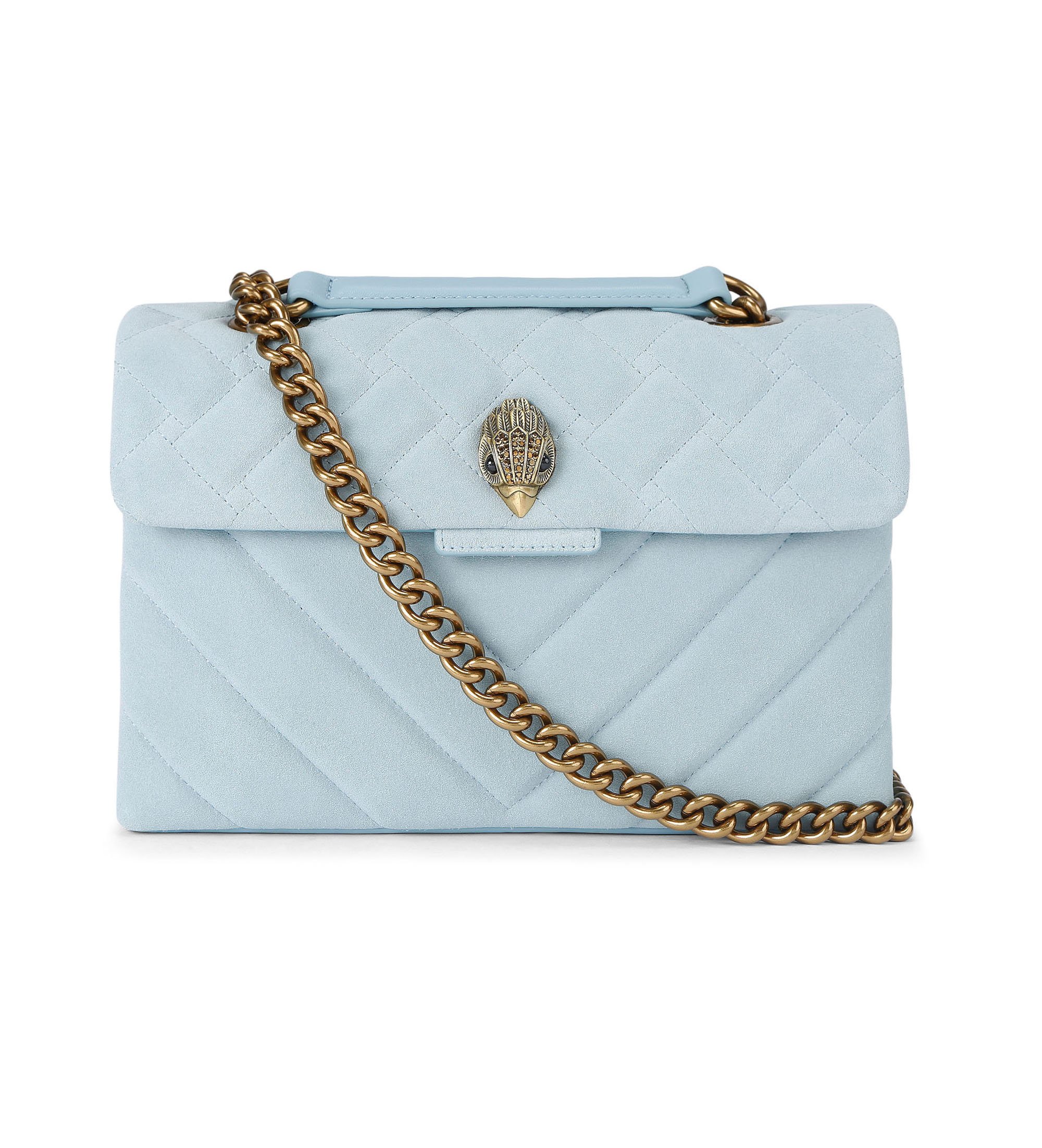 Kurt Geiger für Damen. 5021582219 Hellblaue Tasche aus Wildleder (OSFA), Lässig, Türkis