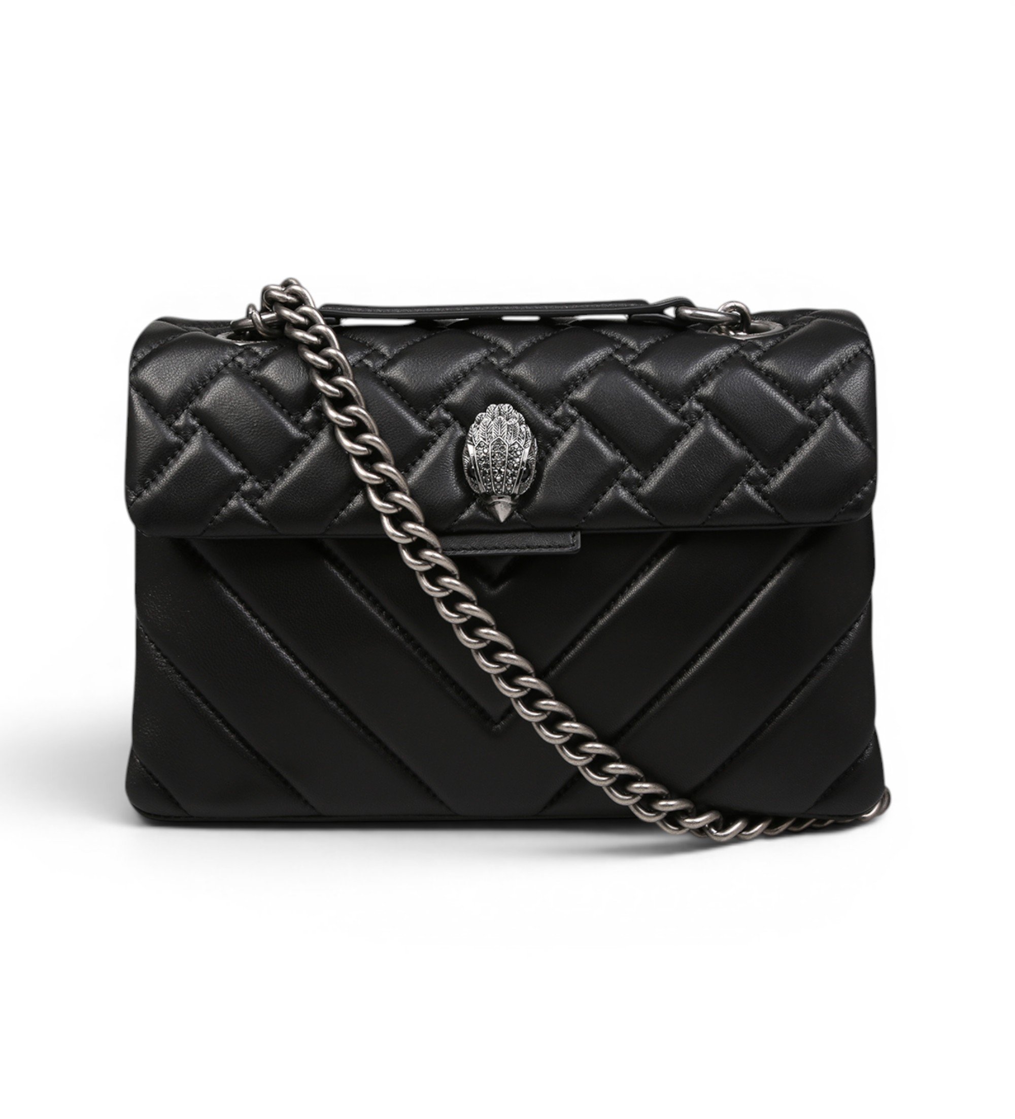 Kurt Geiger für Damen. 1470405109 Kensington Ledertasche schwarz (OSFA), Lässig