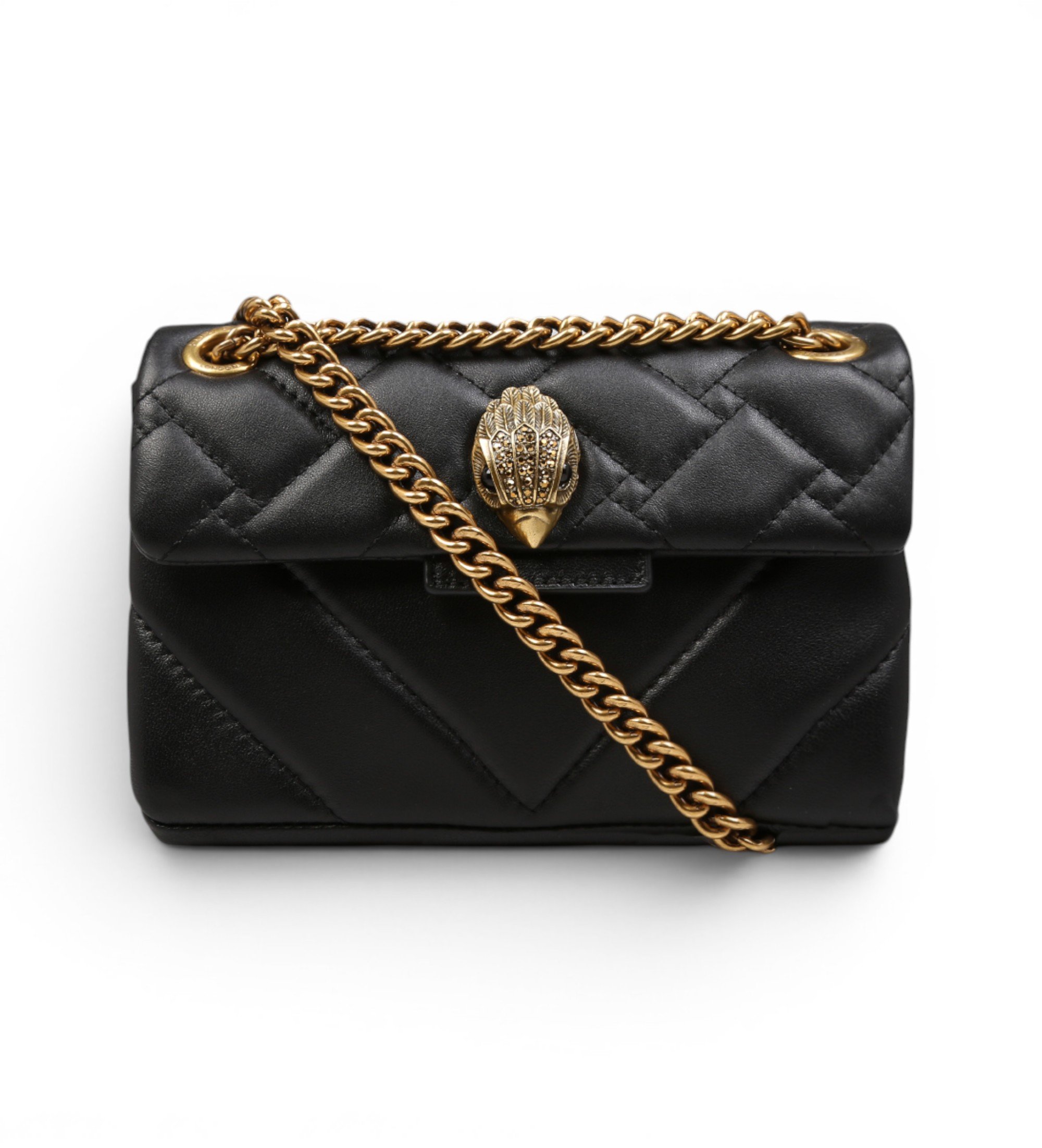 Kurt Geiger für Damen. 1470805109 Mini Kensington Ledertasche schwarz (OSFA), Lässig