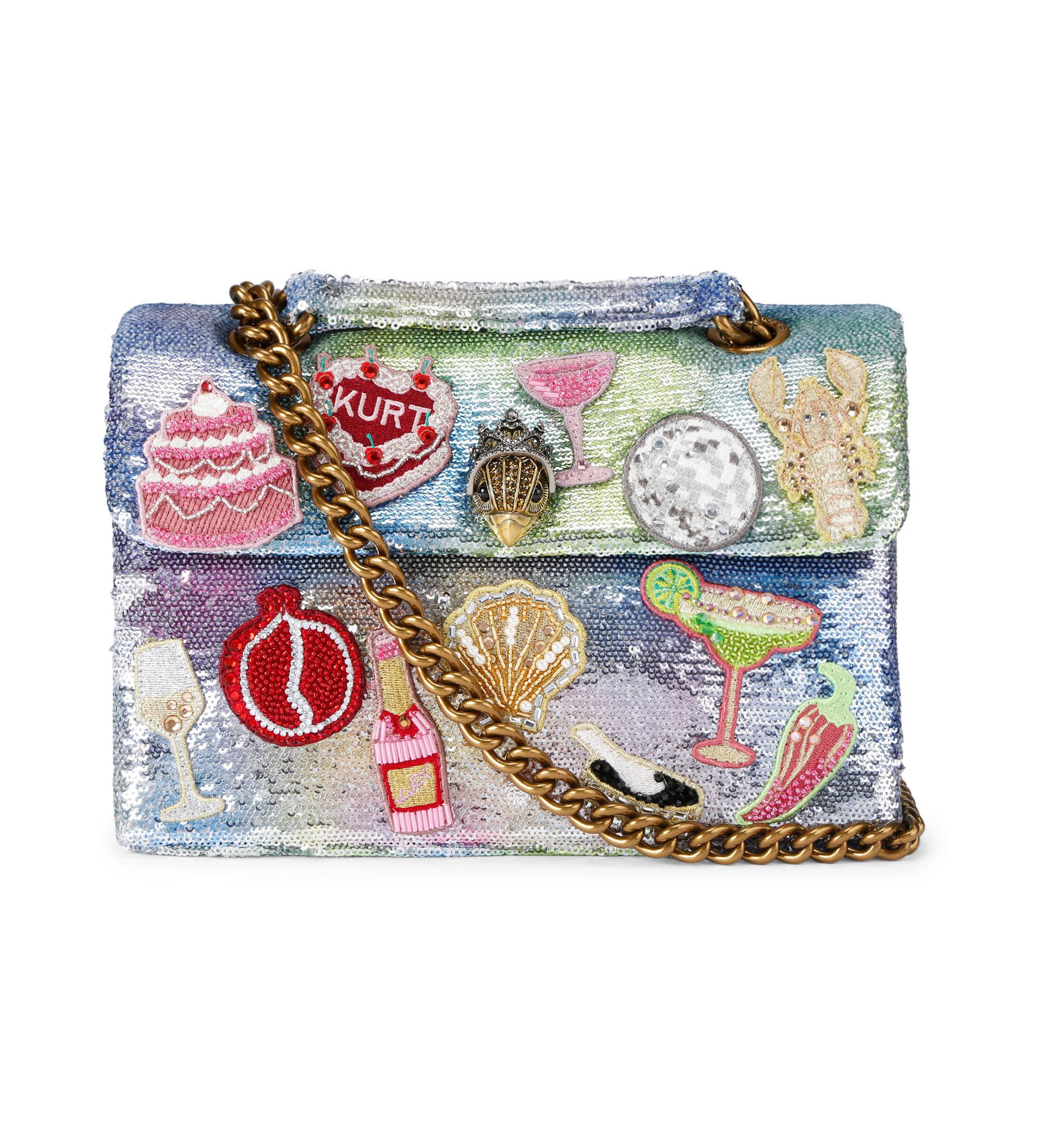 Kurt Geiger für Damen. 5379367779 Mehrfarbige Mini-Pailletten-Tasche (OSFA), Lässig, Stoff