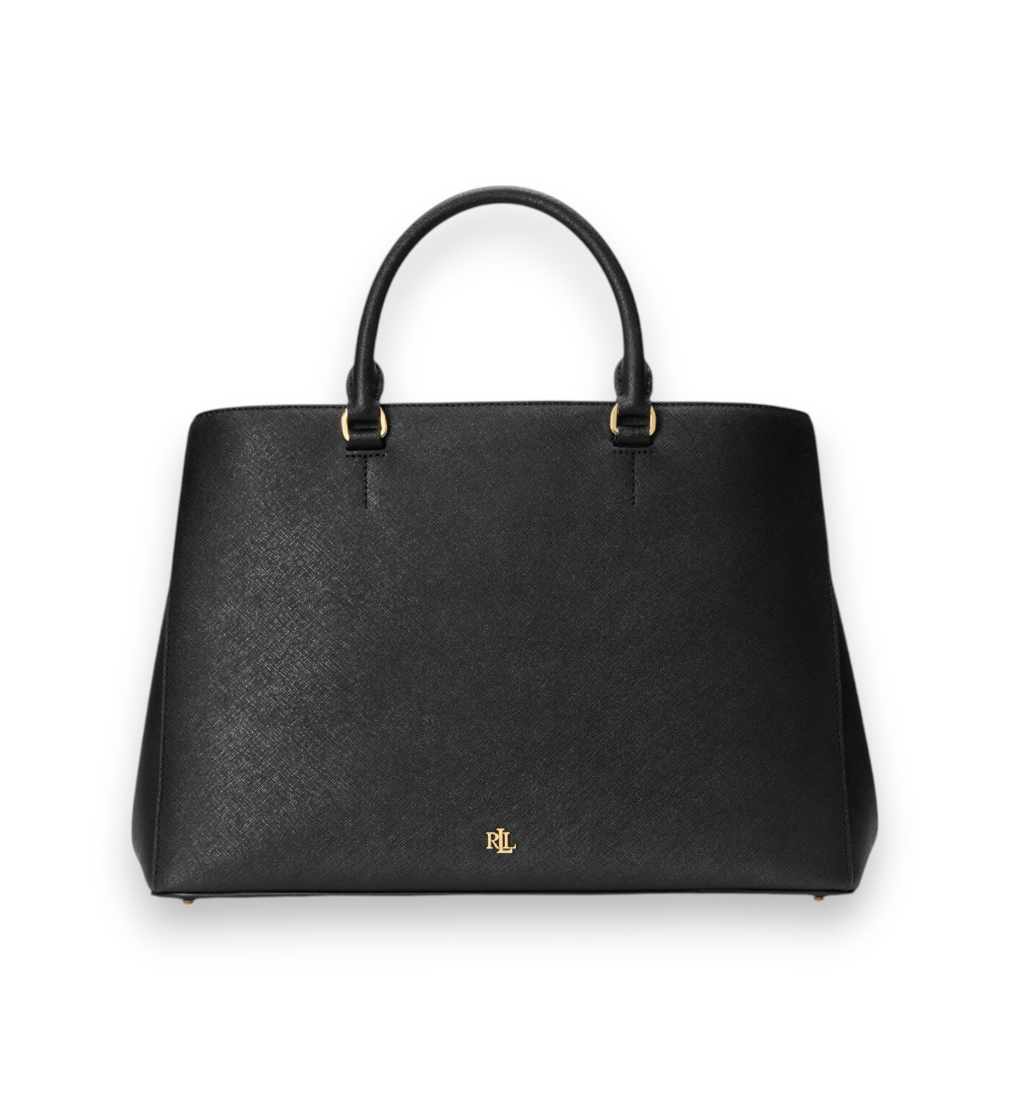 Lauren Ralph Lauren für Damen. 431898556005 Große Hanna Satchel-Tasche aus schwarzem Leder (OSFA), Lässig