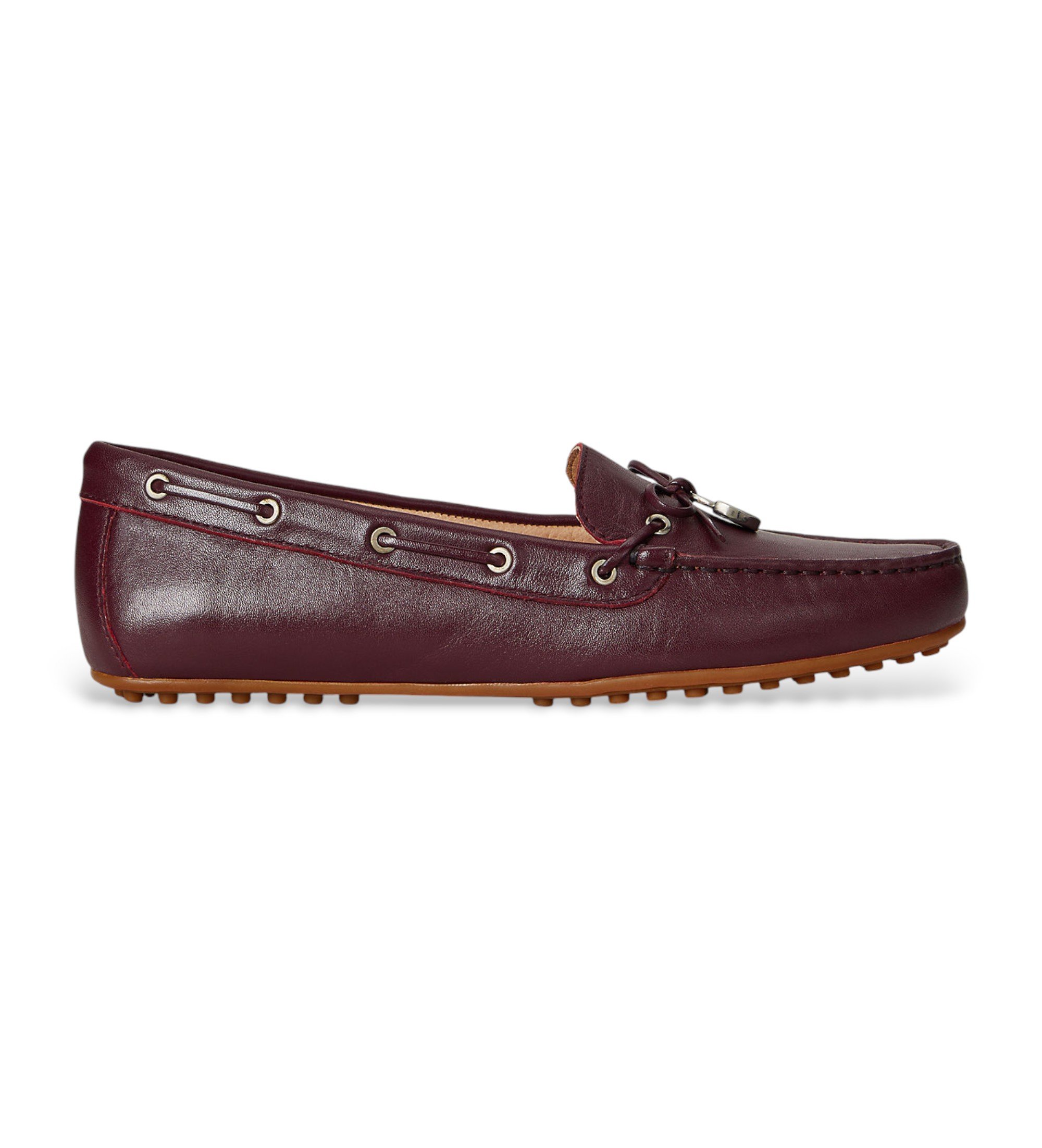 Lauren Ralph Lauren für Damen. 802967751008 Braune Merino-Mokassins (37), Leder, Wohnung, Keine, Lässig, Naturleder