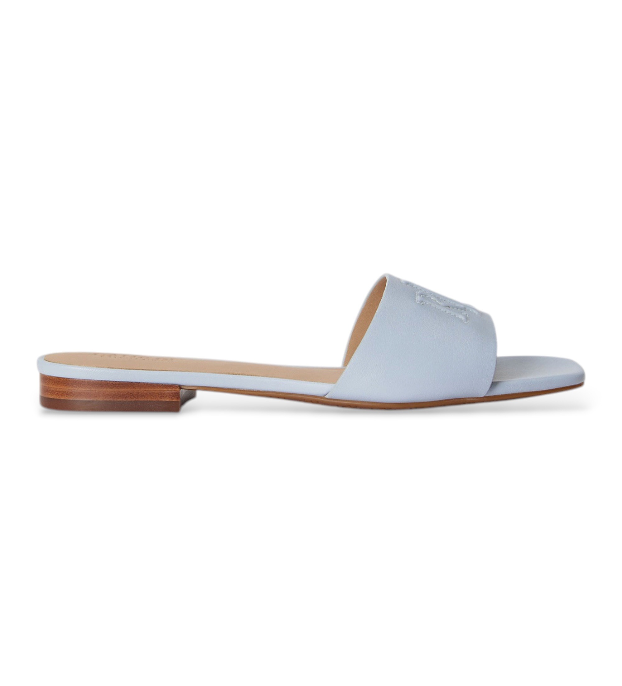 Lauren Ralph Lauren für Damen. 802959143011 Everley Zehentrenner-Sandalen aus blauem Nappaleder (37), Wohnung, Keine, Lässig