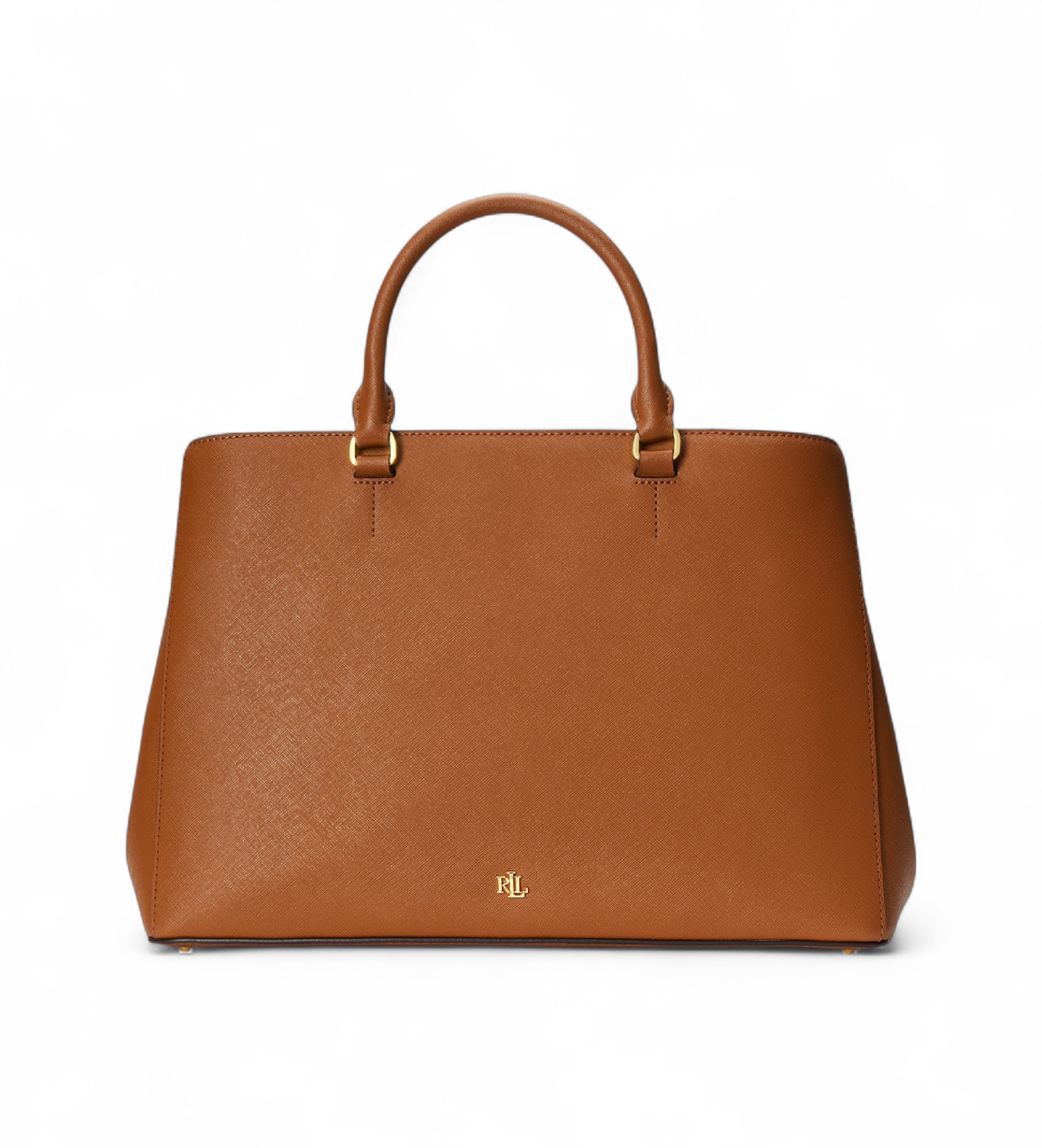 Lauren Ralph Lauren für Damen. 431898556006 Große Hanna Satchel-Tasche aus braunem Leder (OSFA), Beige, Lässig