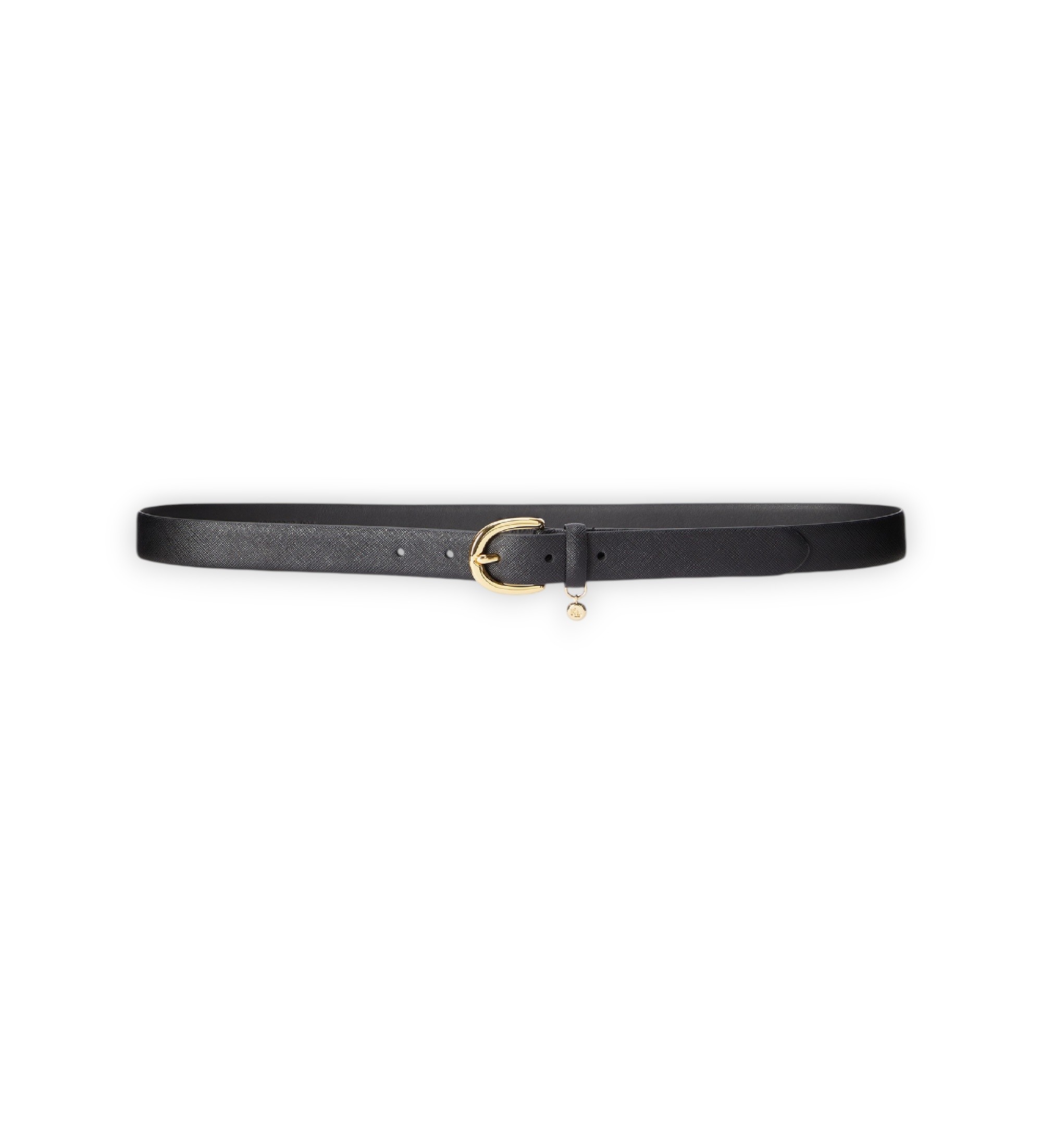 Lauren Ralph Lauren für Damen. 412802952004 Gürtel aus geprägtem Leder mit schwarzer Perle (M), Lässig