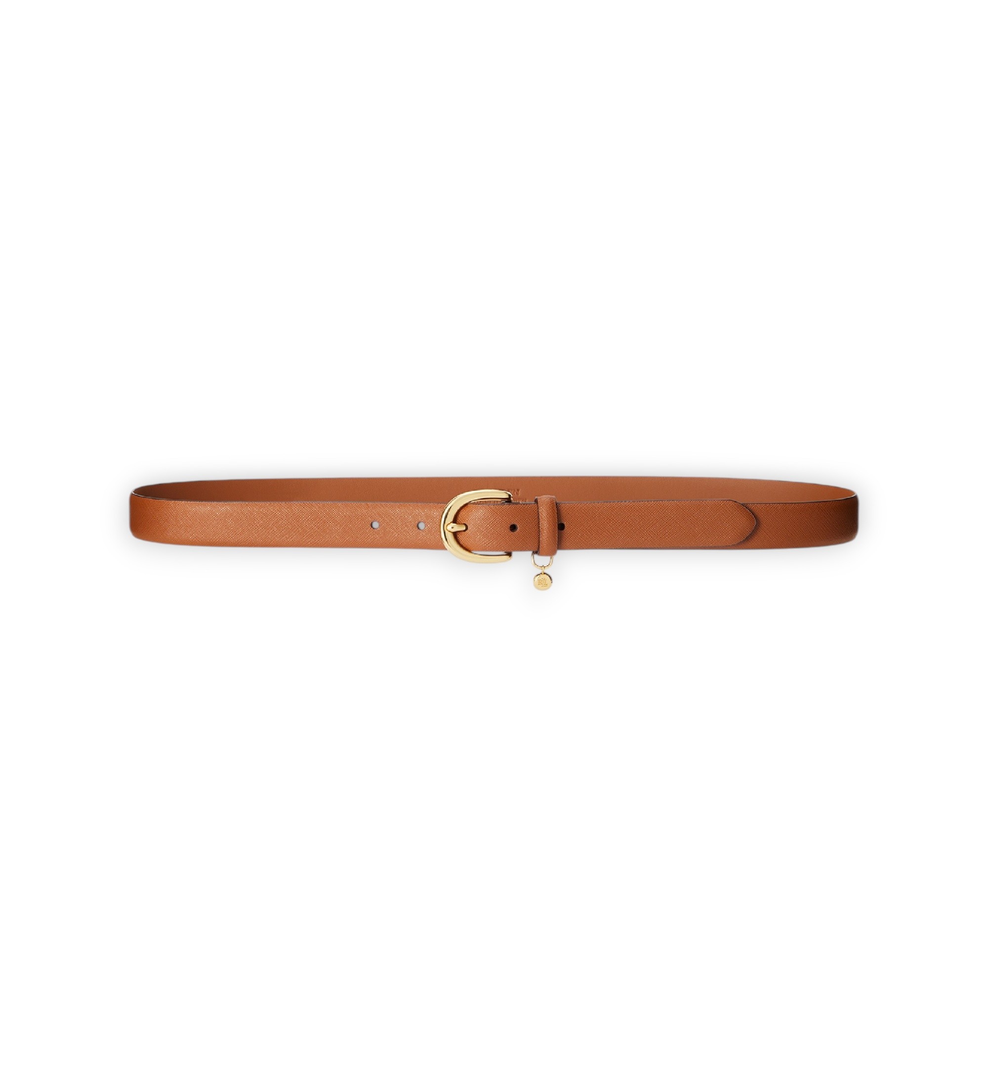 Lauren Ralph Lauren für Damen. 412802952005 Geprägter Ledergürtel mit brauner Perle (M), Lässig