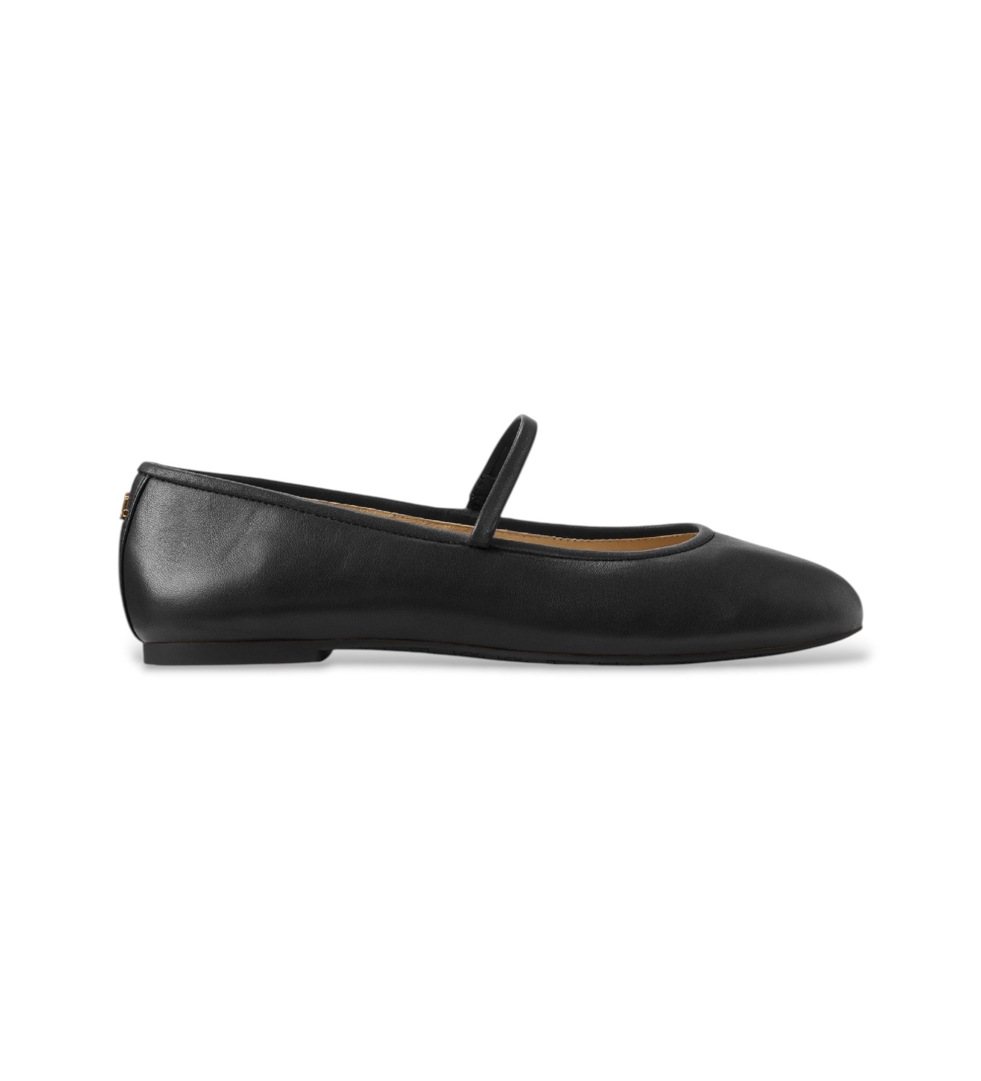 Lauren Ralph Lauren für Damen. 802977874001 Jayna Hausschuhe aus schwarzem Nappaleder (38), Wohnung, Keine, Lässig, Klassisch