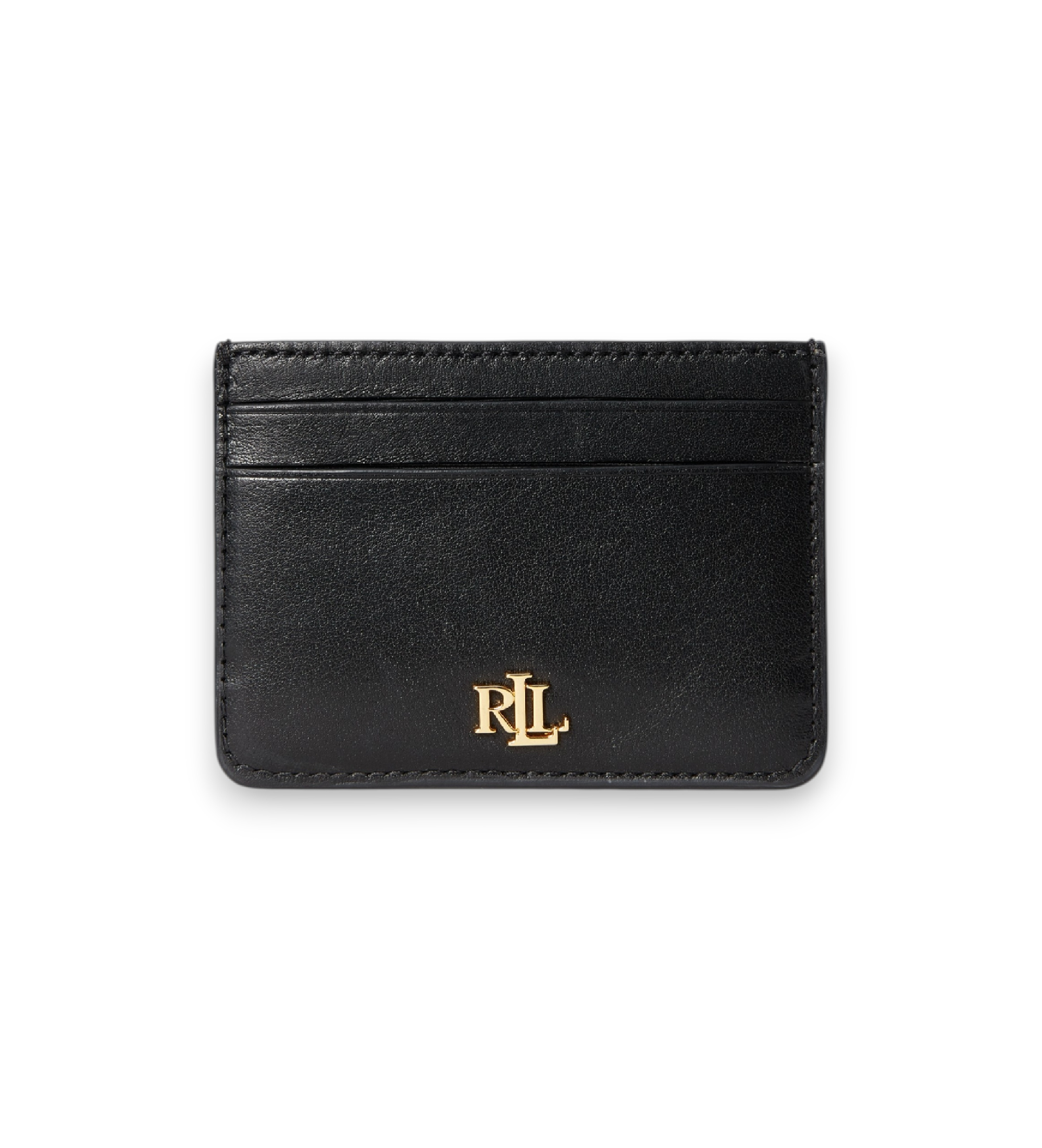 Lauren Ralph Lauren für Damen. 432876732001 Schwarzes Leder-Kartenetui (OSFA), Lässig, Klassisch