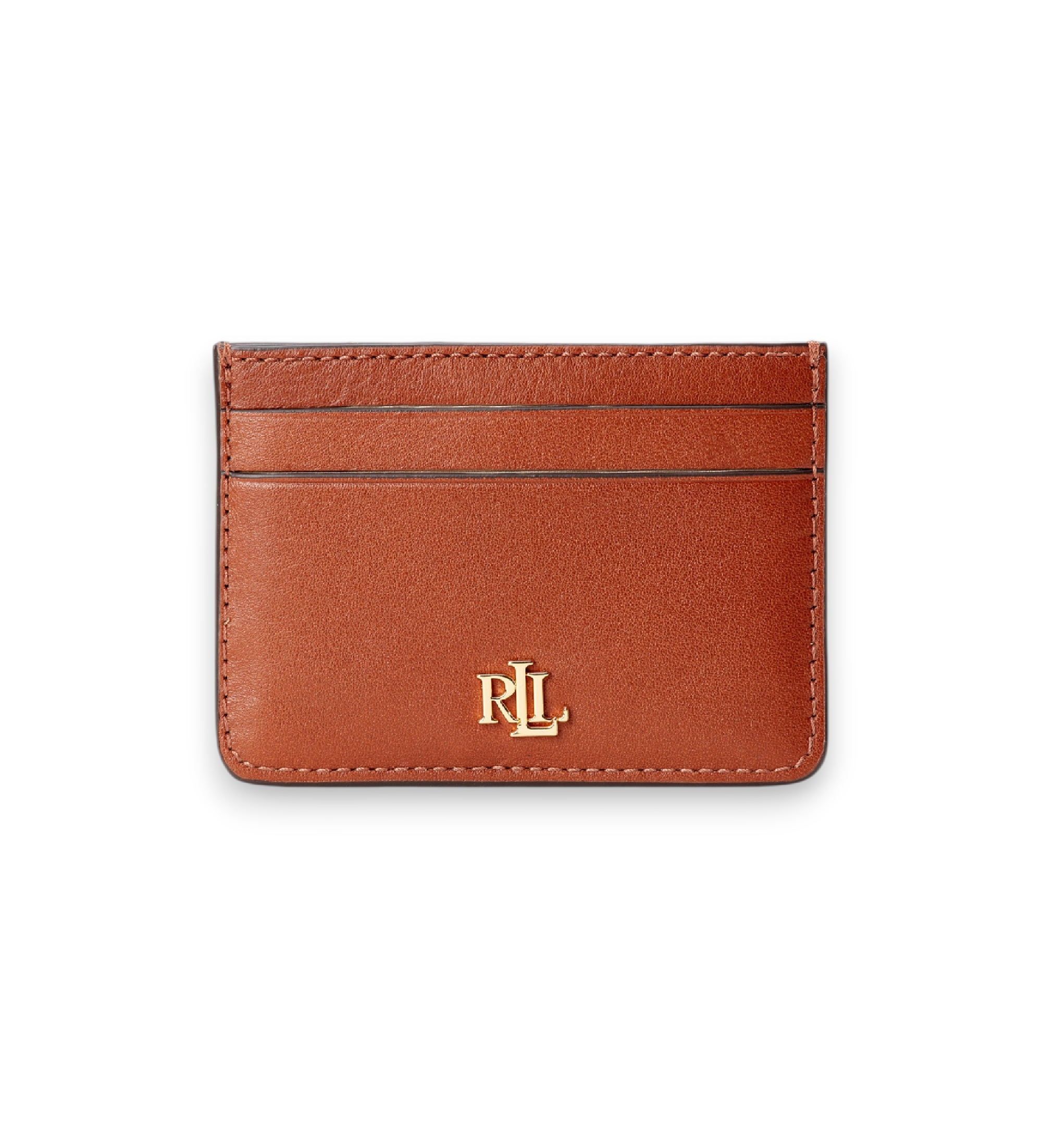 Lauren Ralph Lauren für Damen. 432876732002 Braunes Leder-Kartenetui (OSFA), Lässig, Klassisch