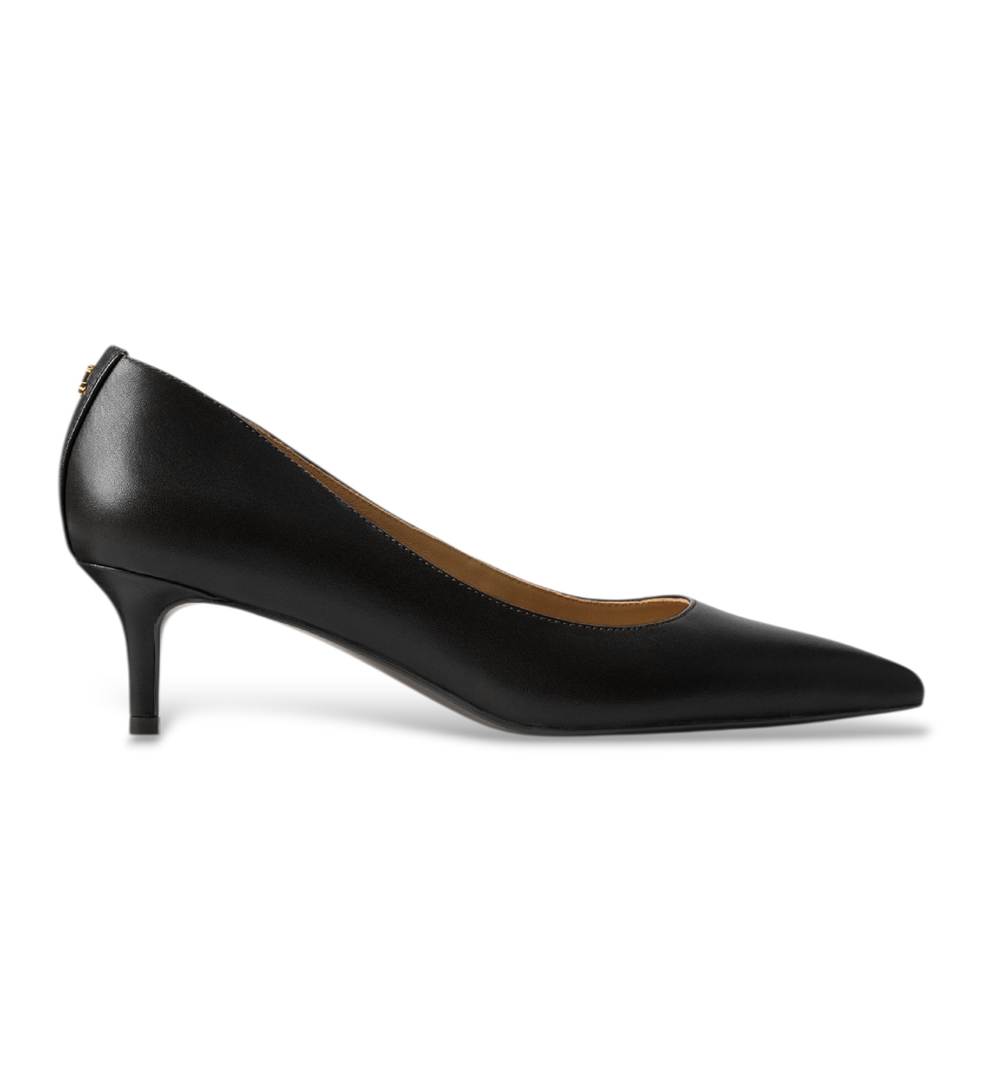 Lauren Ralph Lauren für Damen. 802P09030001 Adrienne Pumps aus schwarzem Leder (36.5), 3 bis 5 cm, Keine, Klassisch