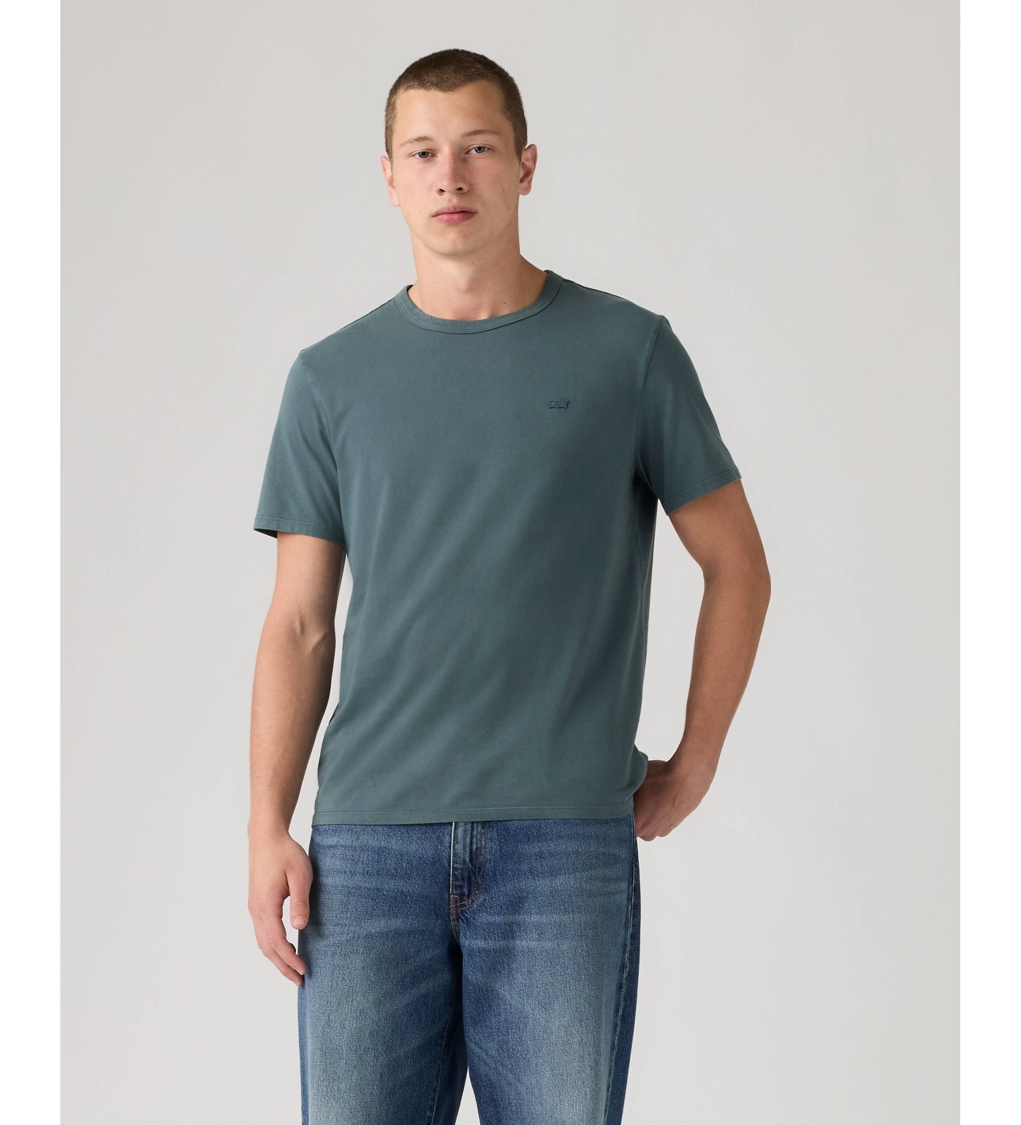 Levi's für Herren. 005GX-0023 Original T-Shirt grün (L), Lässig, Baumwolle, Kurzarm