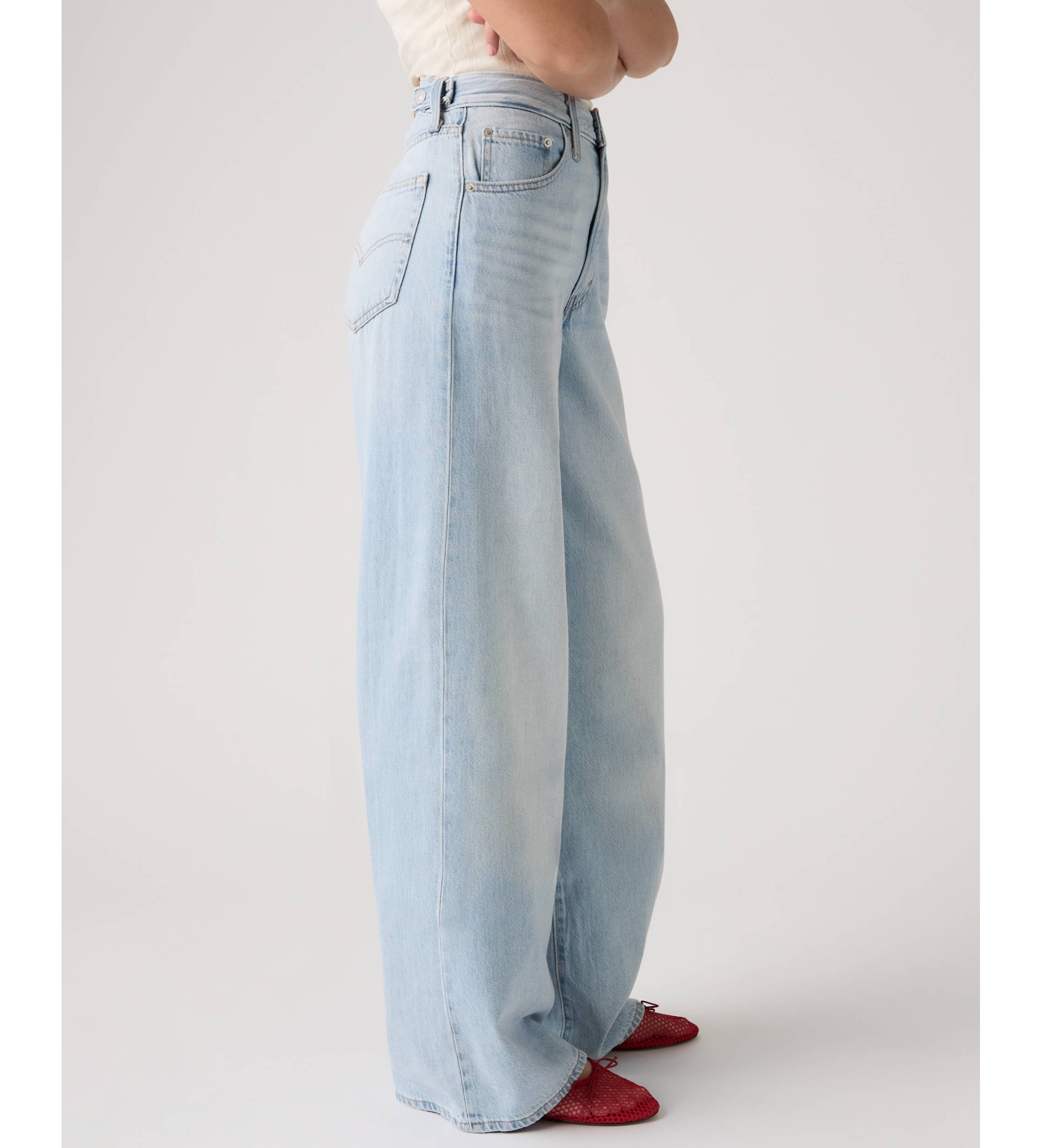 Levi's für Damen. 0073B-0003 Jeans Lightweight mit weitem Bein blau (26/29), Lässig, Baumwolle, Denim