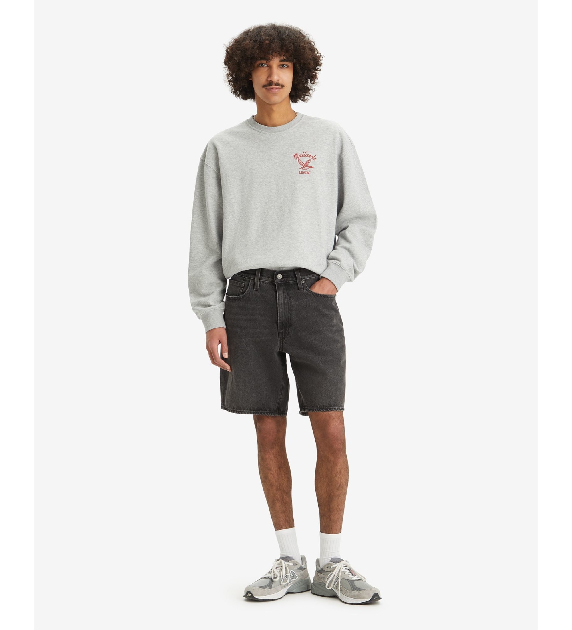Levi's für Herren. A8461-0006 Kurz 468 Stay Loose schwarz (34), Lässig, Baumwolle, Denim