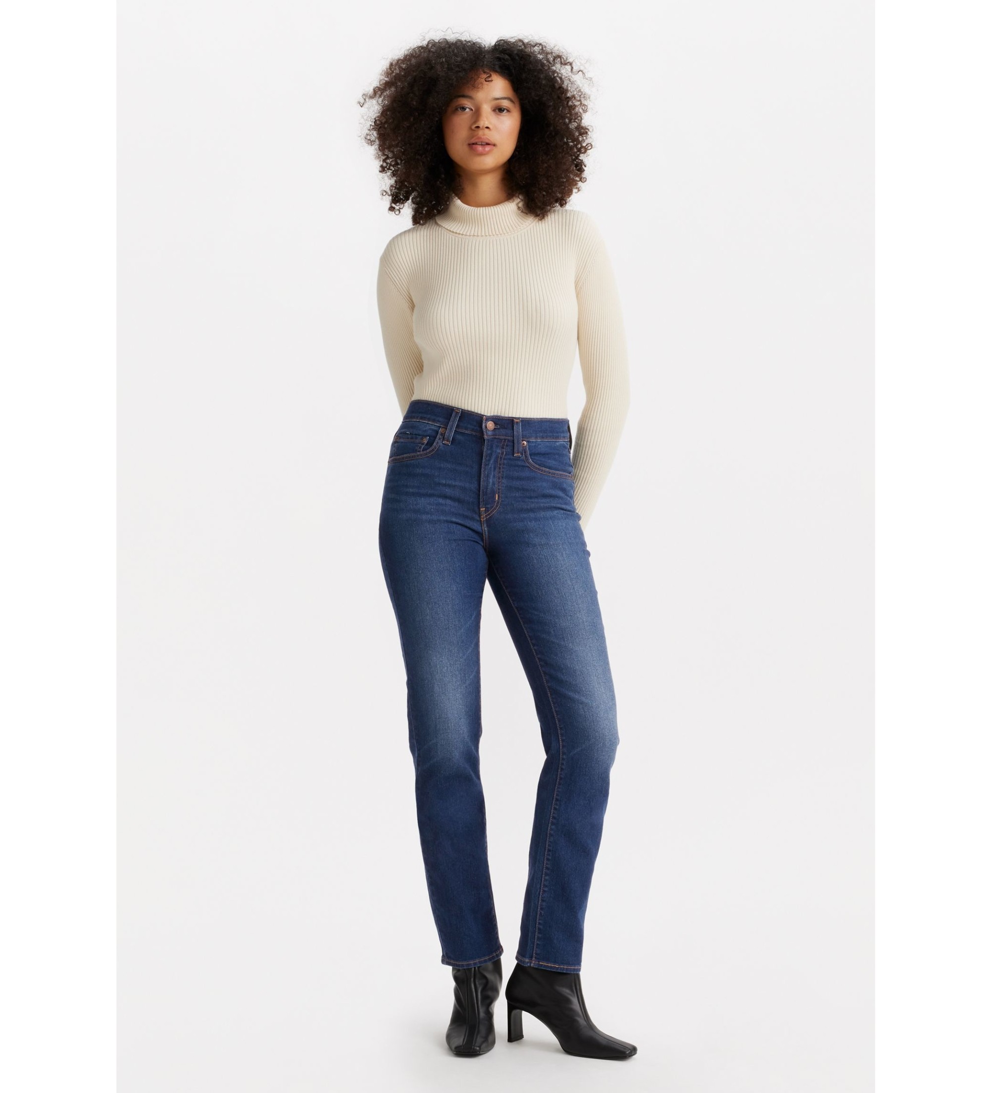 Levi's für Damen. 18883-0304 Jeans 724 High Rise Straight blau (30/30), Lässig, Baumwolle, Denim