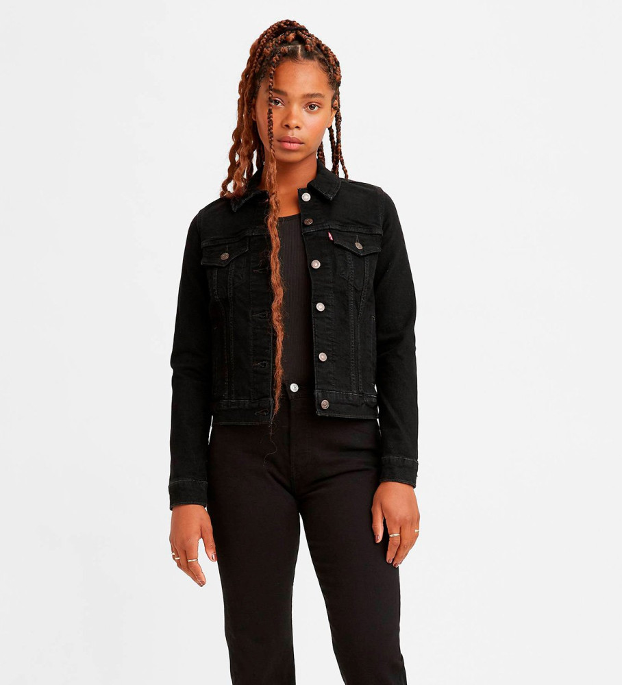 Levi's für Damen. 29945-0070 Original Trucker Jacke schwarz (M), Lässig, Baumwolle, Langarm