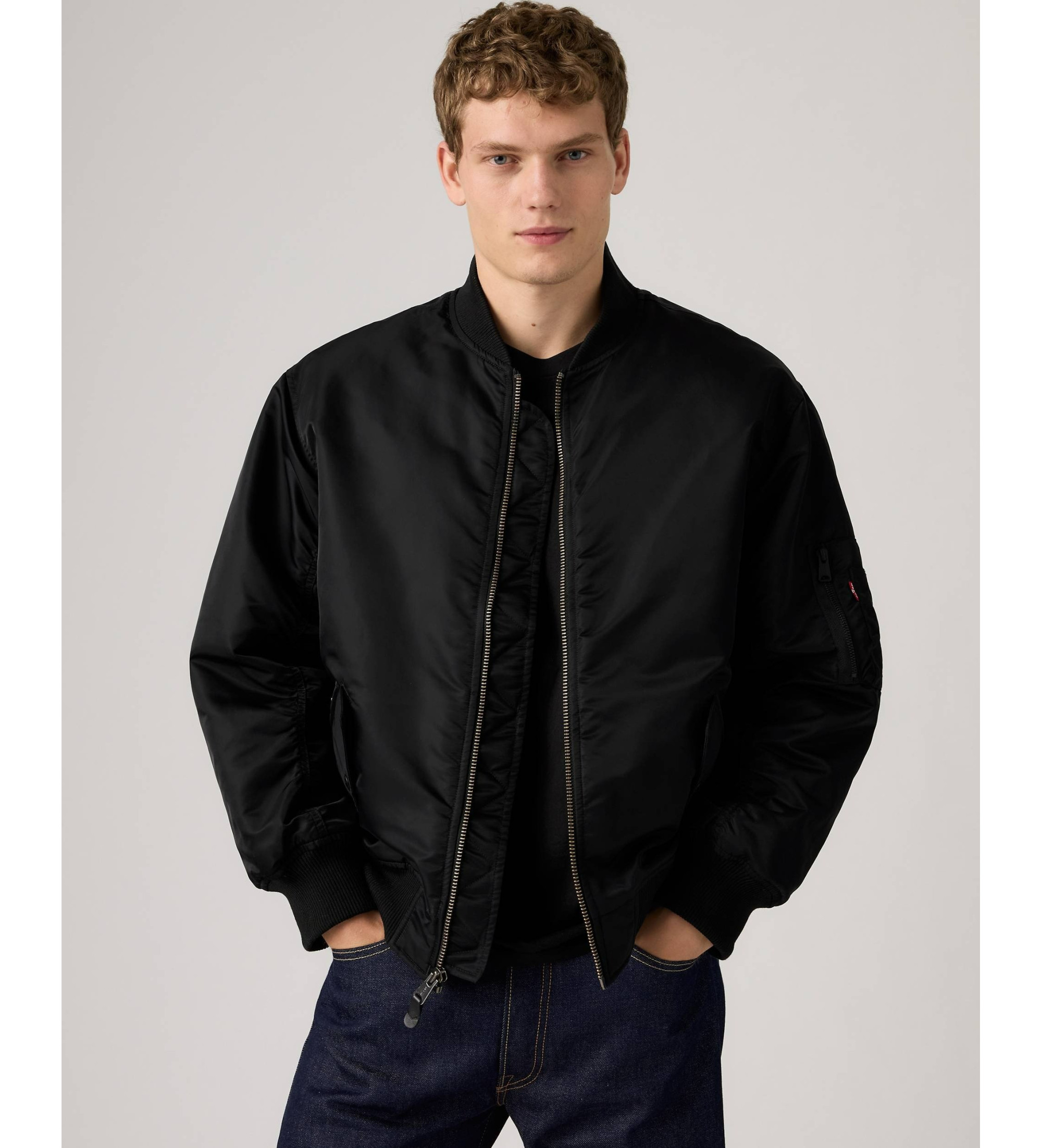 Levi's für Herren. 005AL-0000 Bomberjacke schwarz (S), Lässig, Nylon