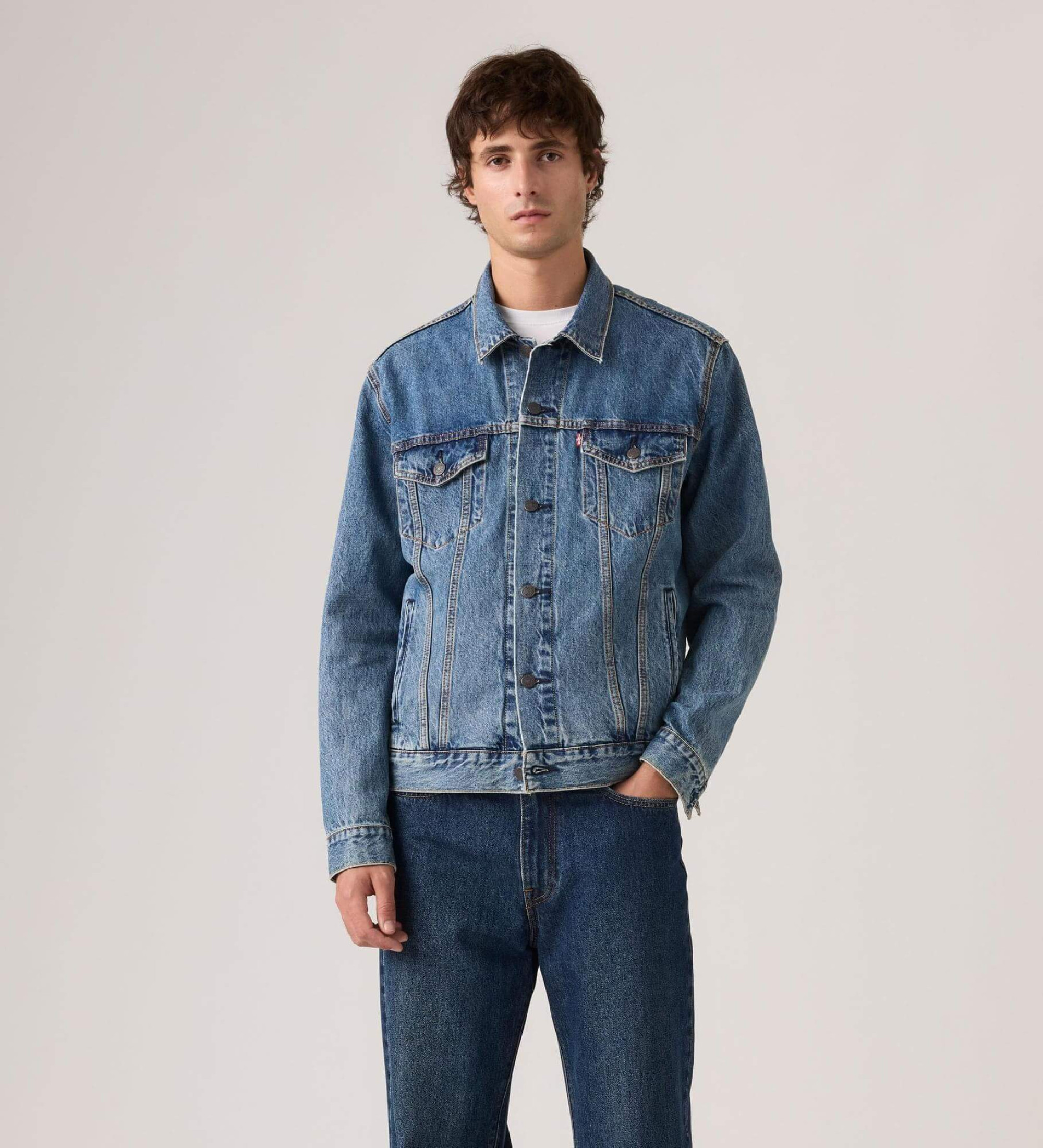 Levi's für Herren. 72334-0773 Truckerjacke blau (S), Lässig, Baumwolle, Denim