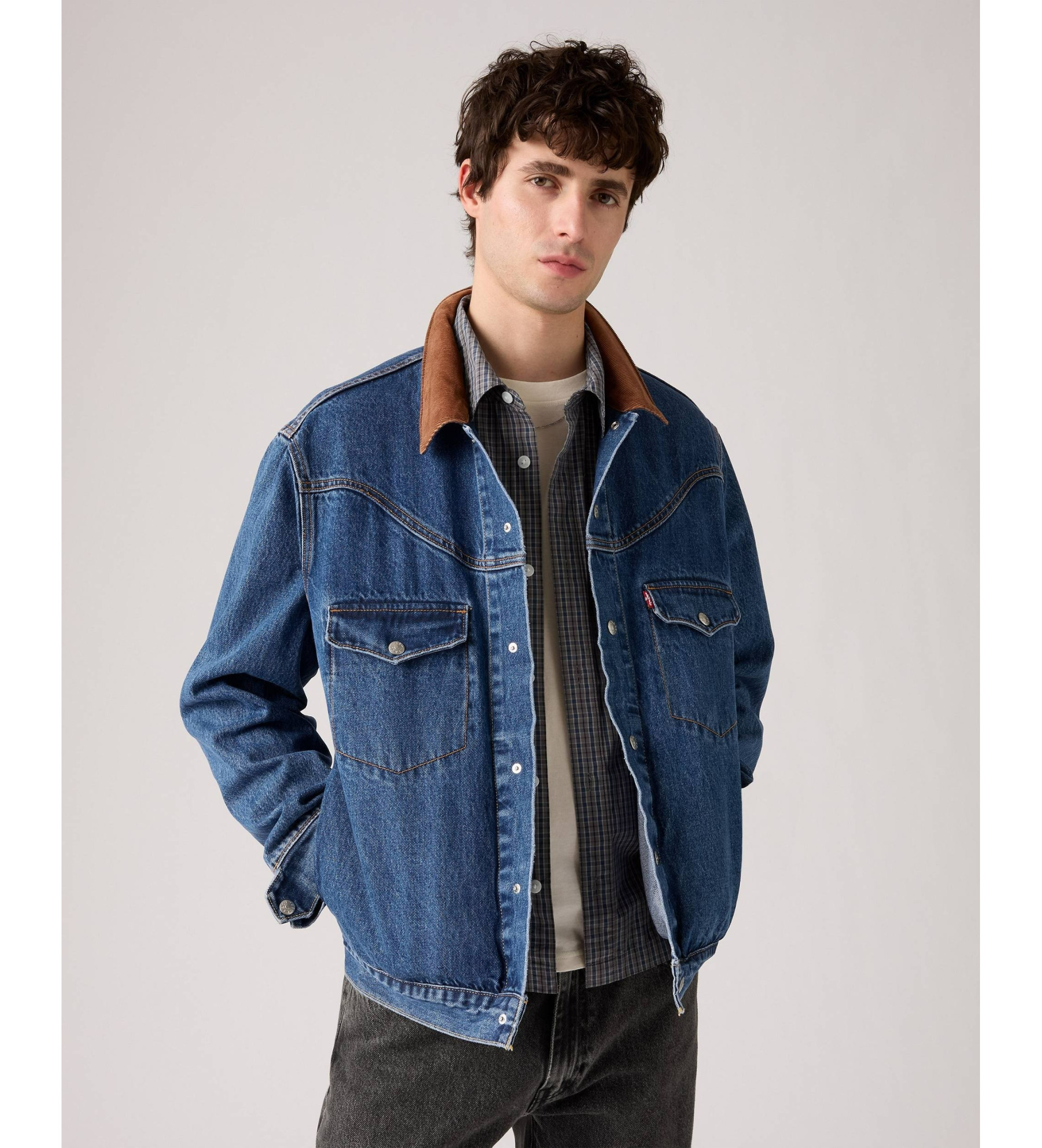 Levi's für Herren. 002WN-0000 Westernjacke North Action blau (XL), Lässig, Baumwolle