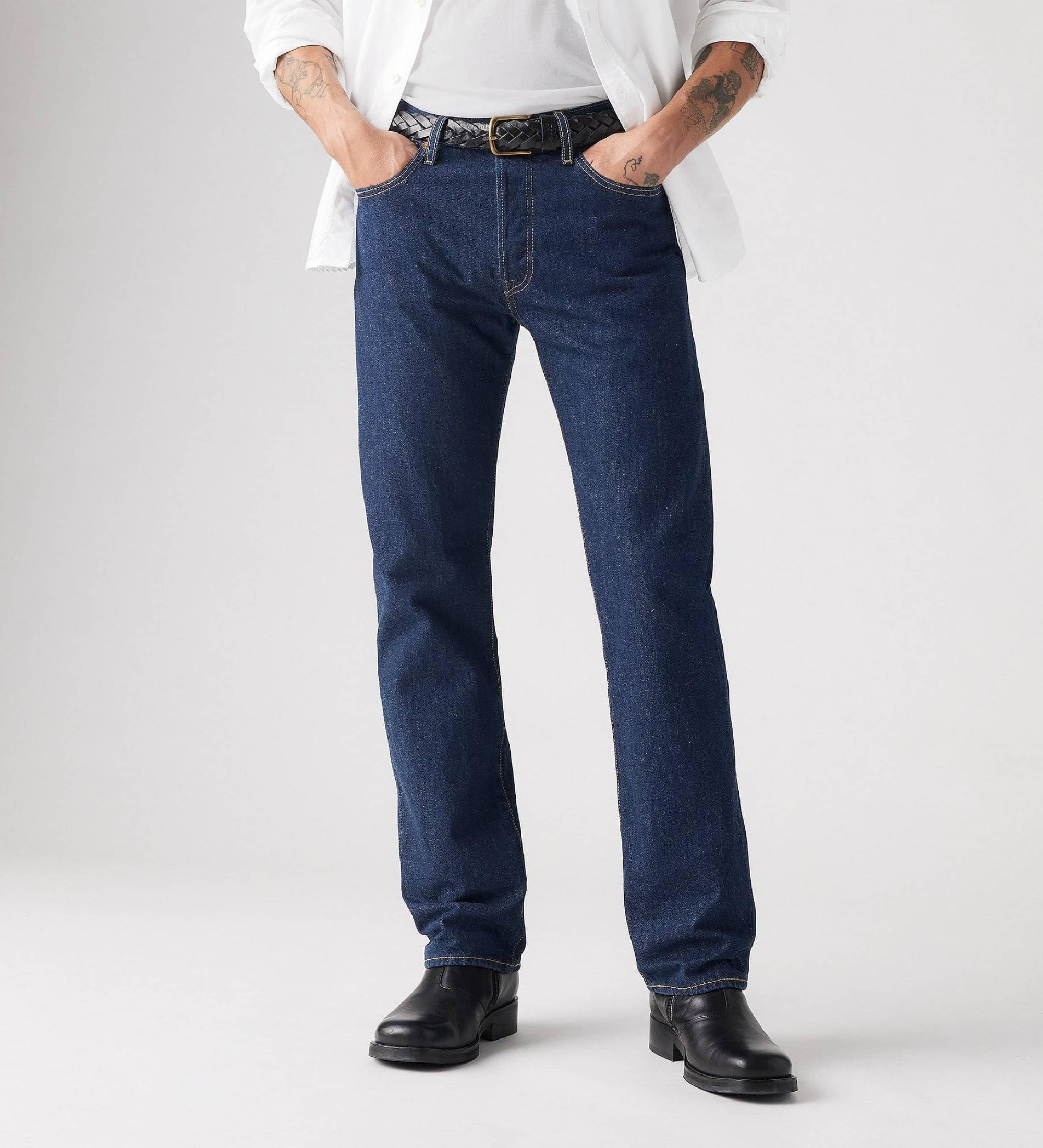 Levi's für Herren. 00501-0101 Jeans 501 Original Onewash navy (33/34), Lässig, Baumwolle, Denim, Nachhaltig, Marine