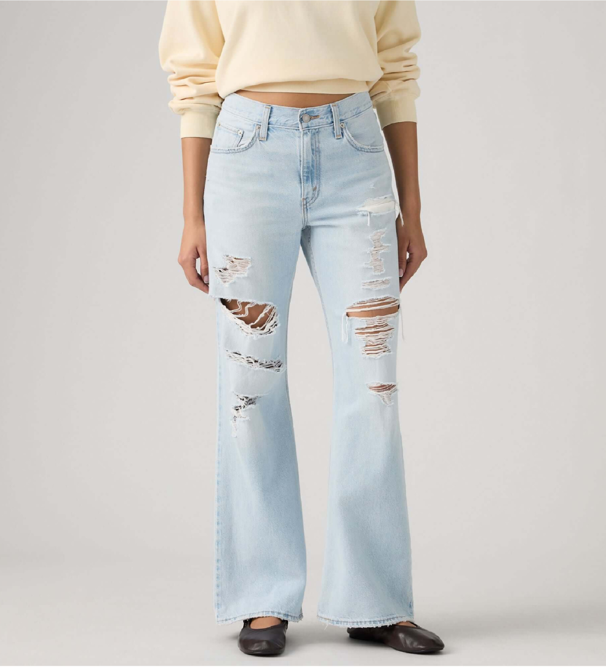 Levi's für Damen. 005DO-0009 Jeans Loose Boot hellblau (28/31), Lässig, Baumwolle, Denim
