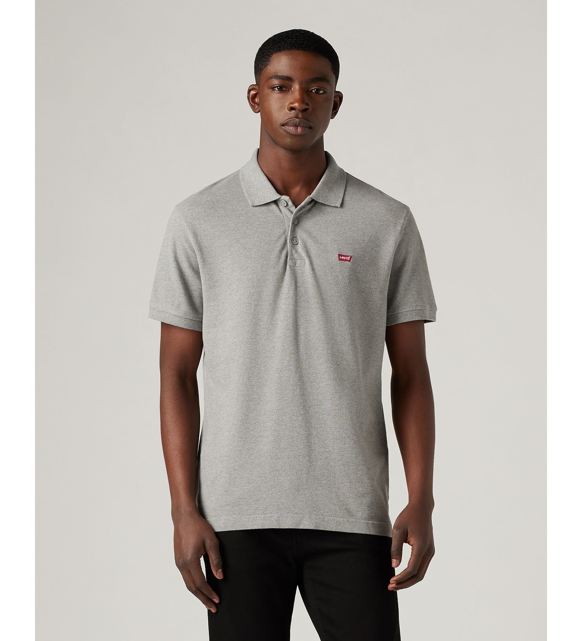 Levi's für Herren. 35883-0004 Hm graues Poloshirt (S), Lässig, Baumwolle, Kurzarm